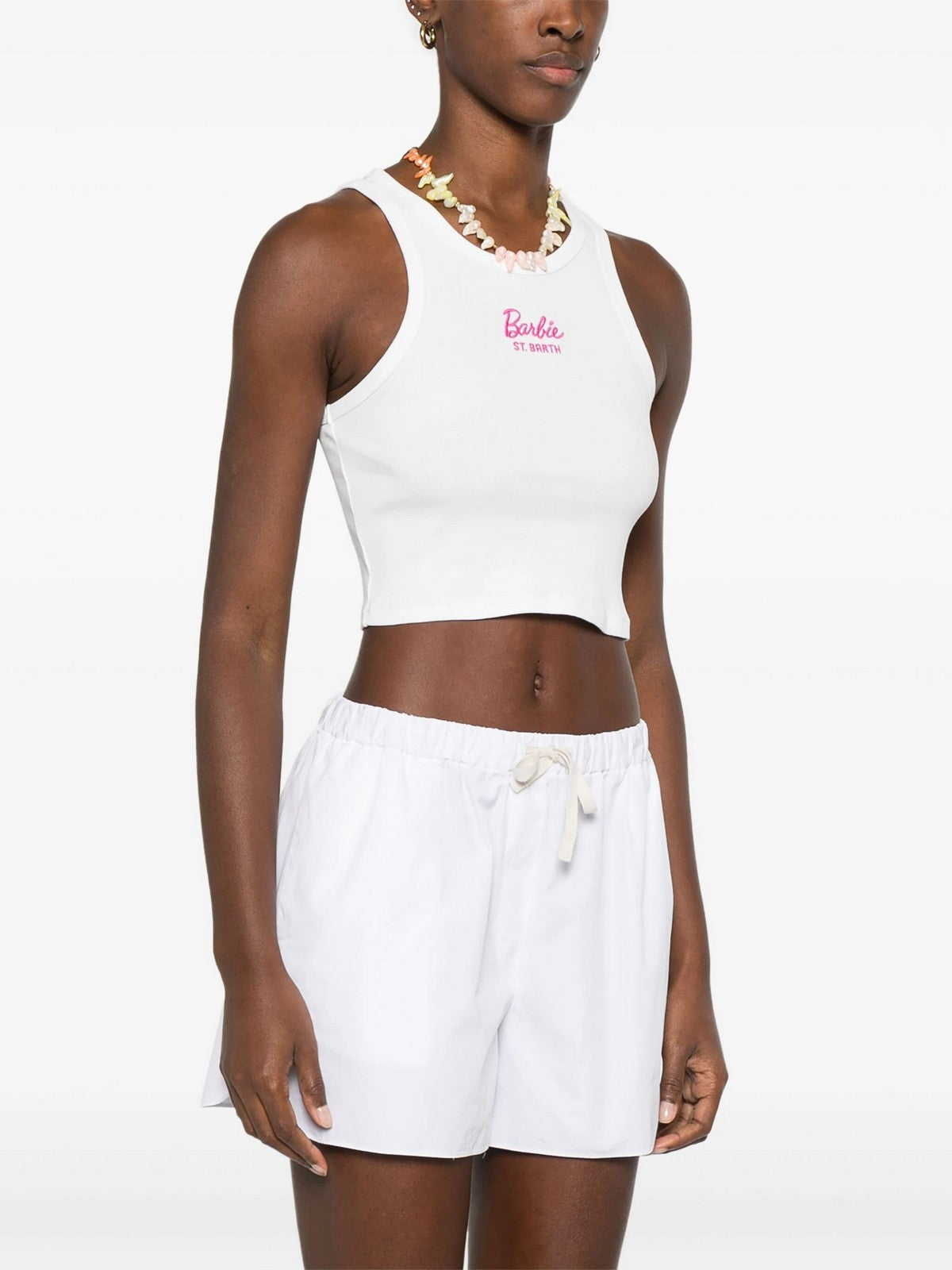 MC2 SAINT BARTH Canotta Donna BLUE 05551F Bianco gioboutiqueweb