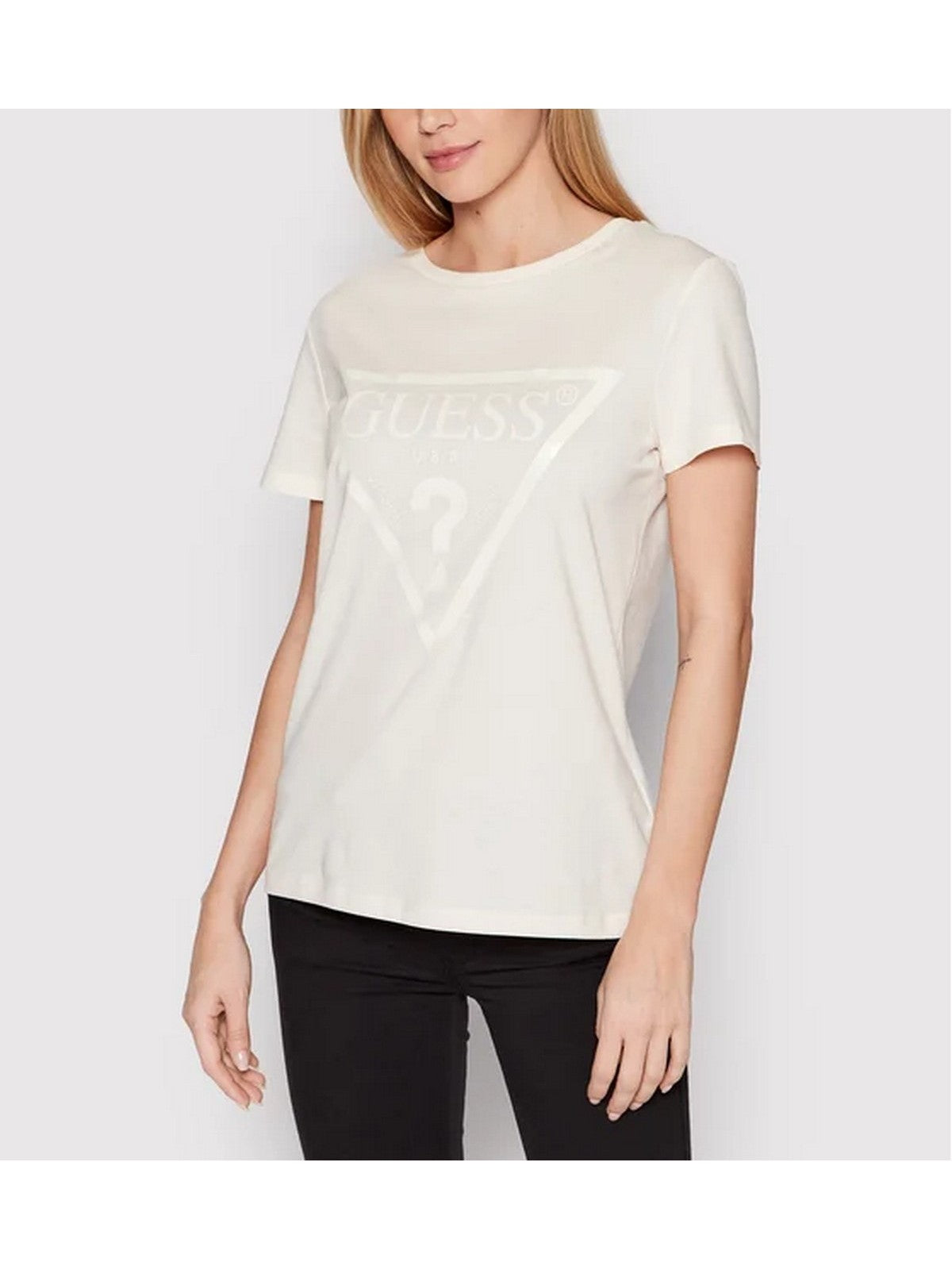 GUESS SPORT T-shirt Donna ADELE SS CN TEE V2YI07 K8HM0 G6K5 OCEAN SALT gioboutiqueweb