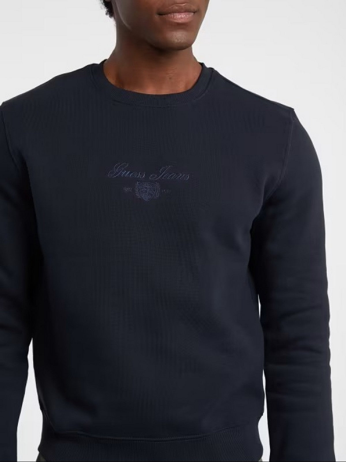 GUESS Felpa Uomo GJ SLIM SCRIPT CREWNECK M5BQ35 K9V31 A71W DARING OCEAN