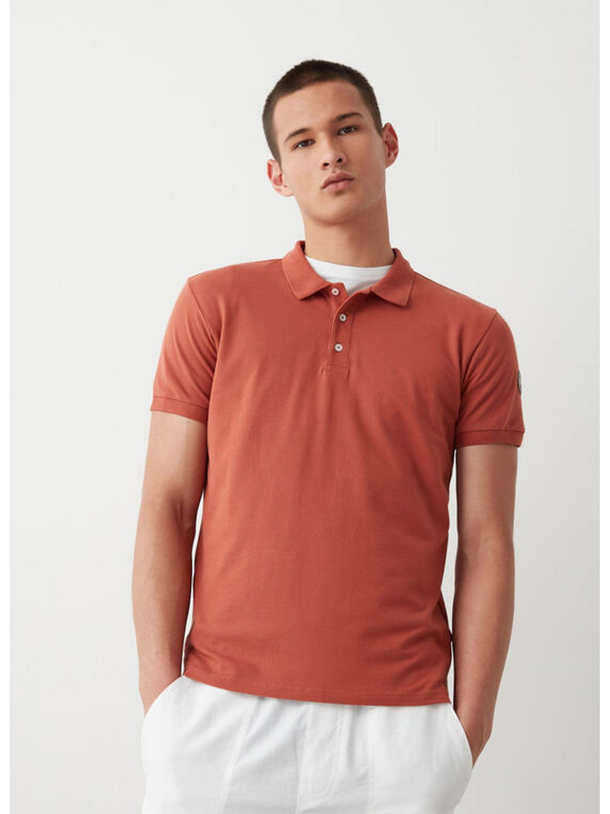 COLMAR Polo Uomo 7646 4SH 712 MARRONE BURNT gioboutiqueweb