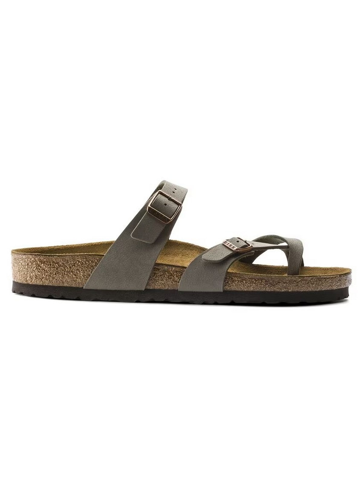 BIRKENSTOCK Sandalo Unisex adulto Mayari stone, Birkibuc 071071 Grigio gioboutiqueweb