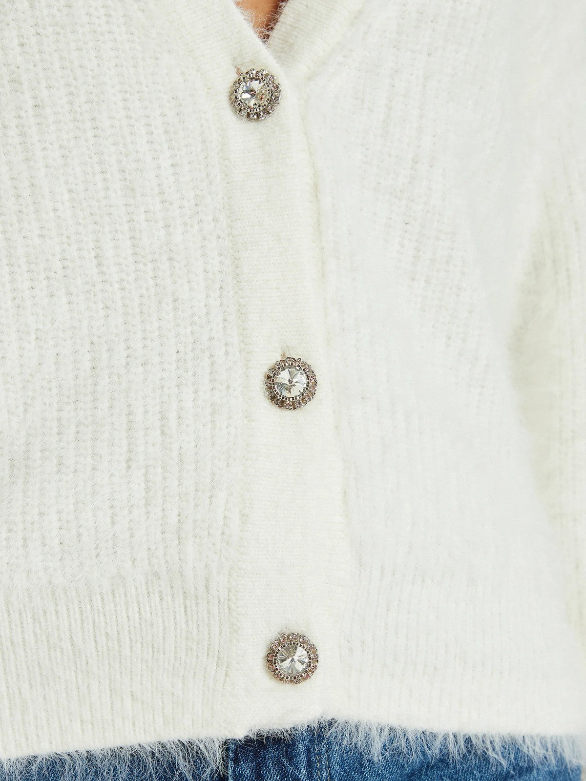 GUESS Cardigan Donna KEYLA LS VN CARDI SWTR W4BR27 Z3BH0 G012 Bianco gioboutiqueweb