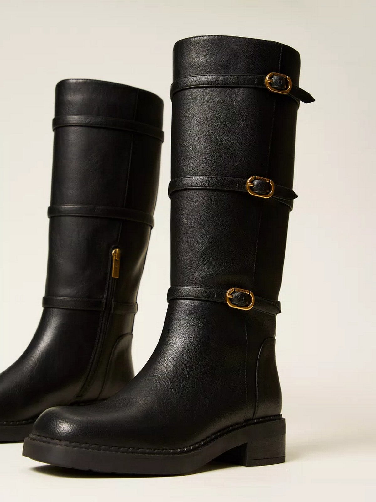 TWINSET Stivali e Stivaletti Donna POINT SQUARE BOOTS 252TGT090 00006 Nero