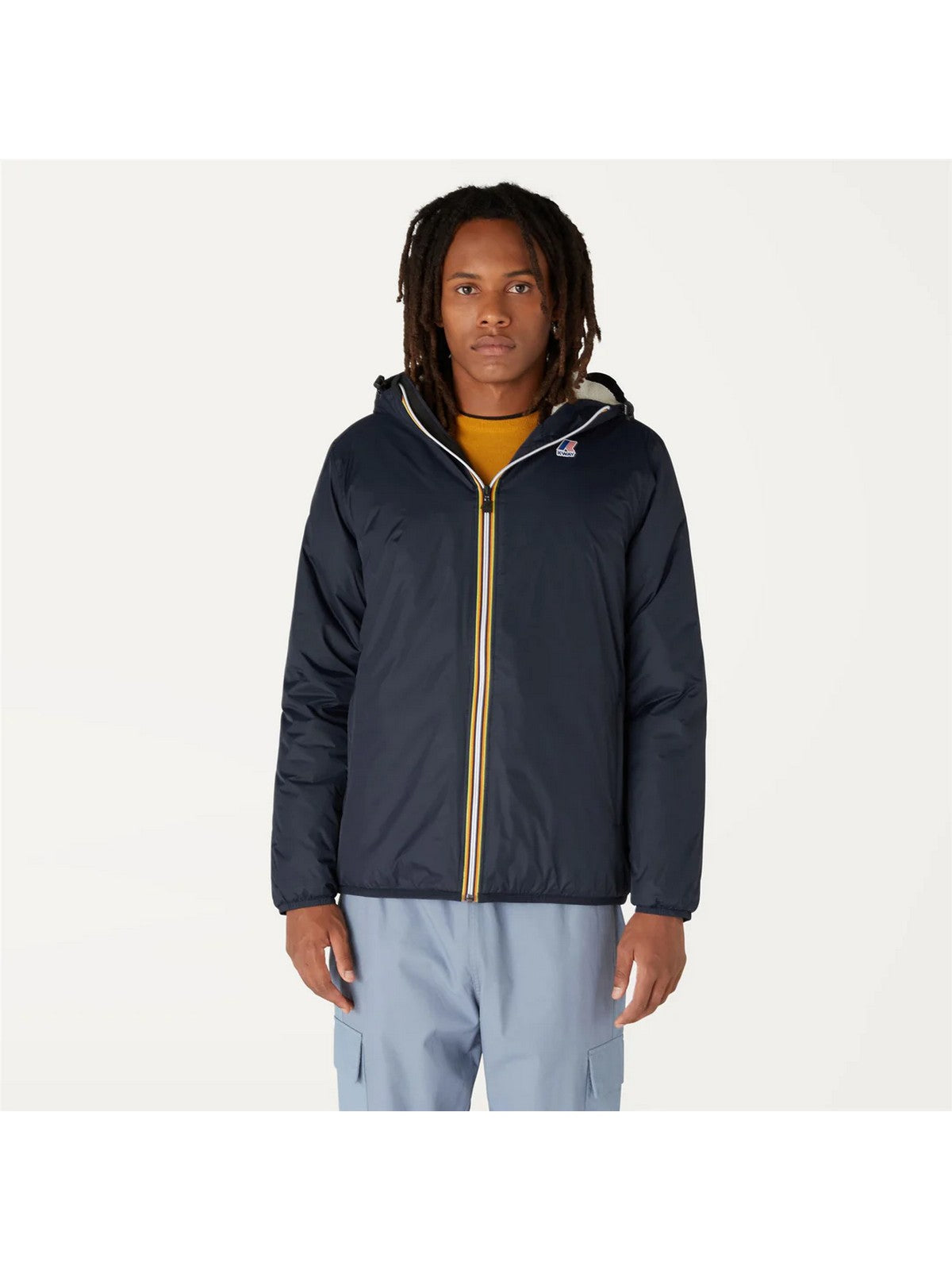 K-WAY Giubbino Uomo Le vrai 3.0 claude orsetto K3118TW K89 Blu gioboutiqueweb