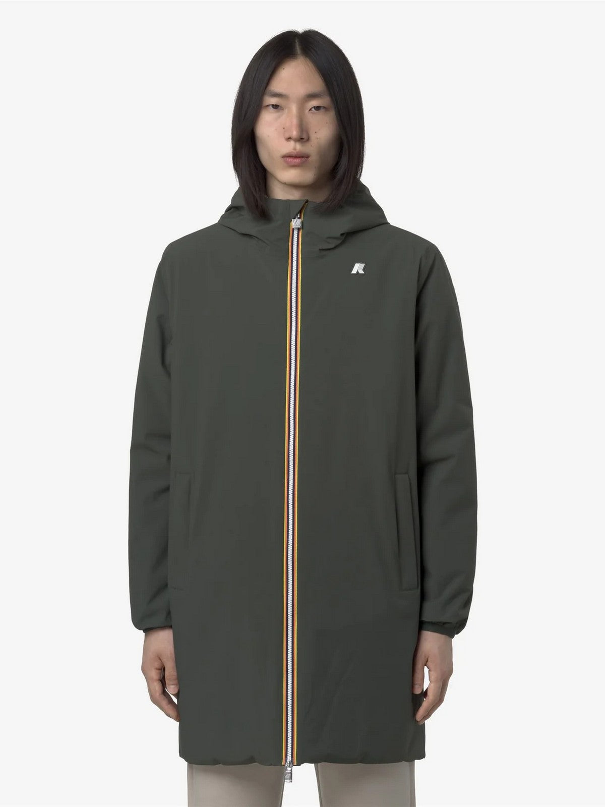 K-WAY Giubbino Uomo JACOB ST WARM DOUBLE K6128WW B2P GREEN BLACKISH - Gr