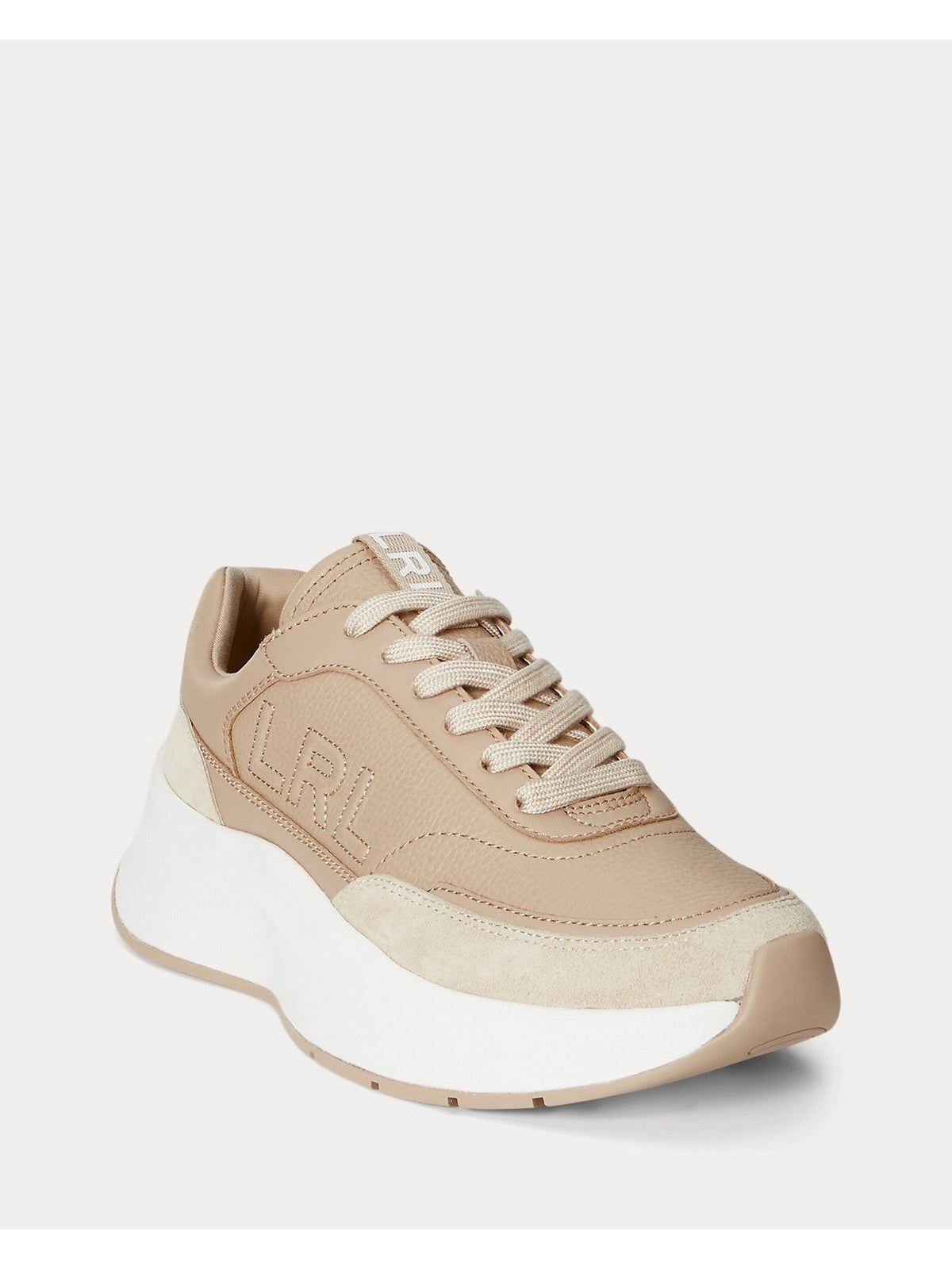 LAUREN RALPH LAUREN Sneaker Donna FRANKY-SNEAKERS-LOW TOP LACE 802974376 001 SAND DUNE/SAND DUNE gioboutiqueweb