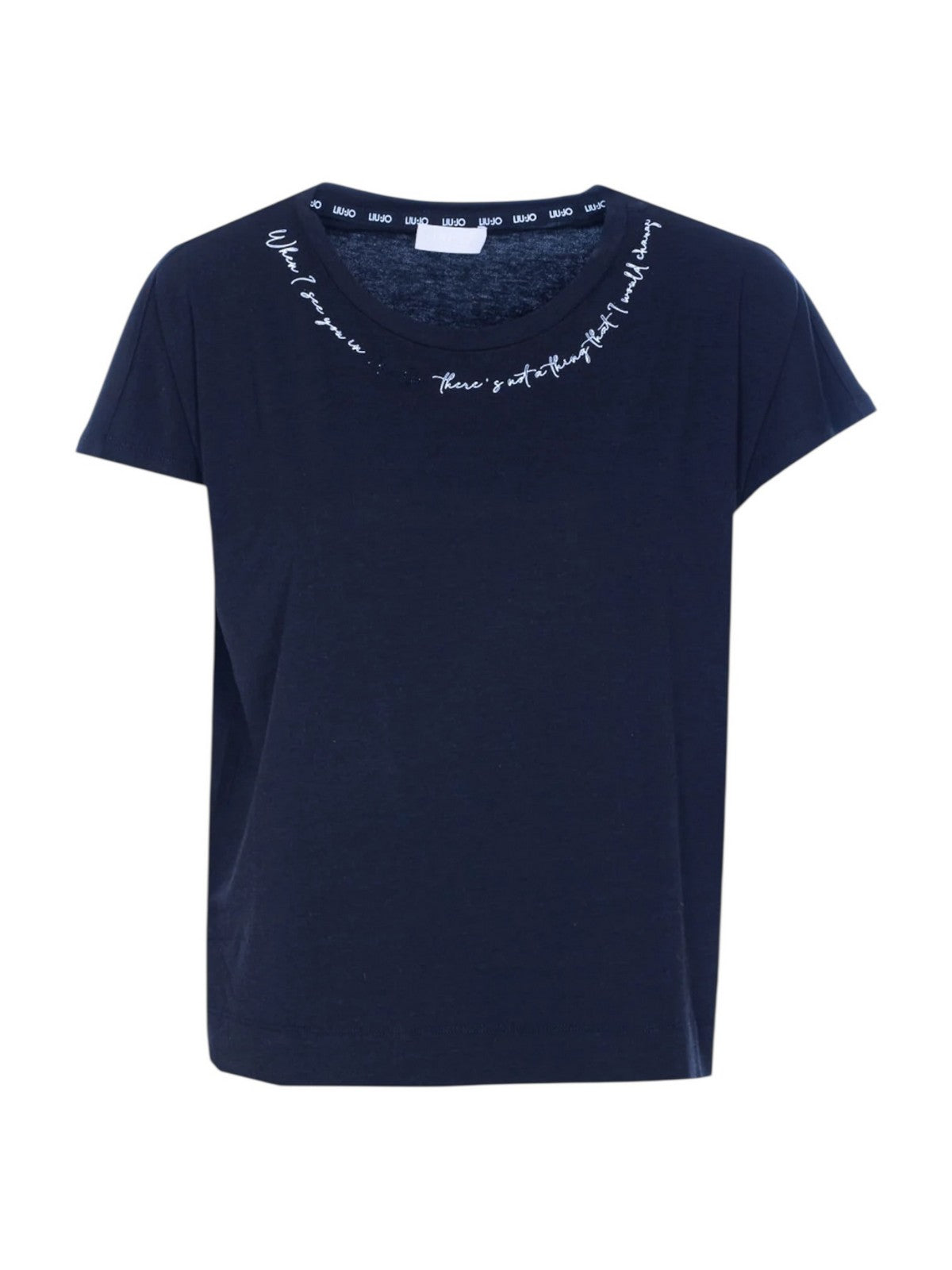 LIU JO SPORT T-shirt Donna TA5268JS005 M9299 Nuit noir/LiuJo word gioboutiqueweb