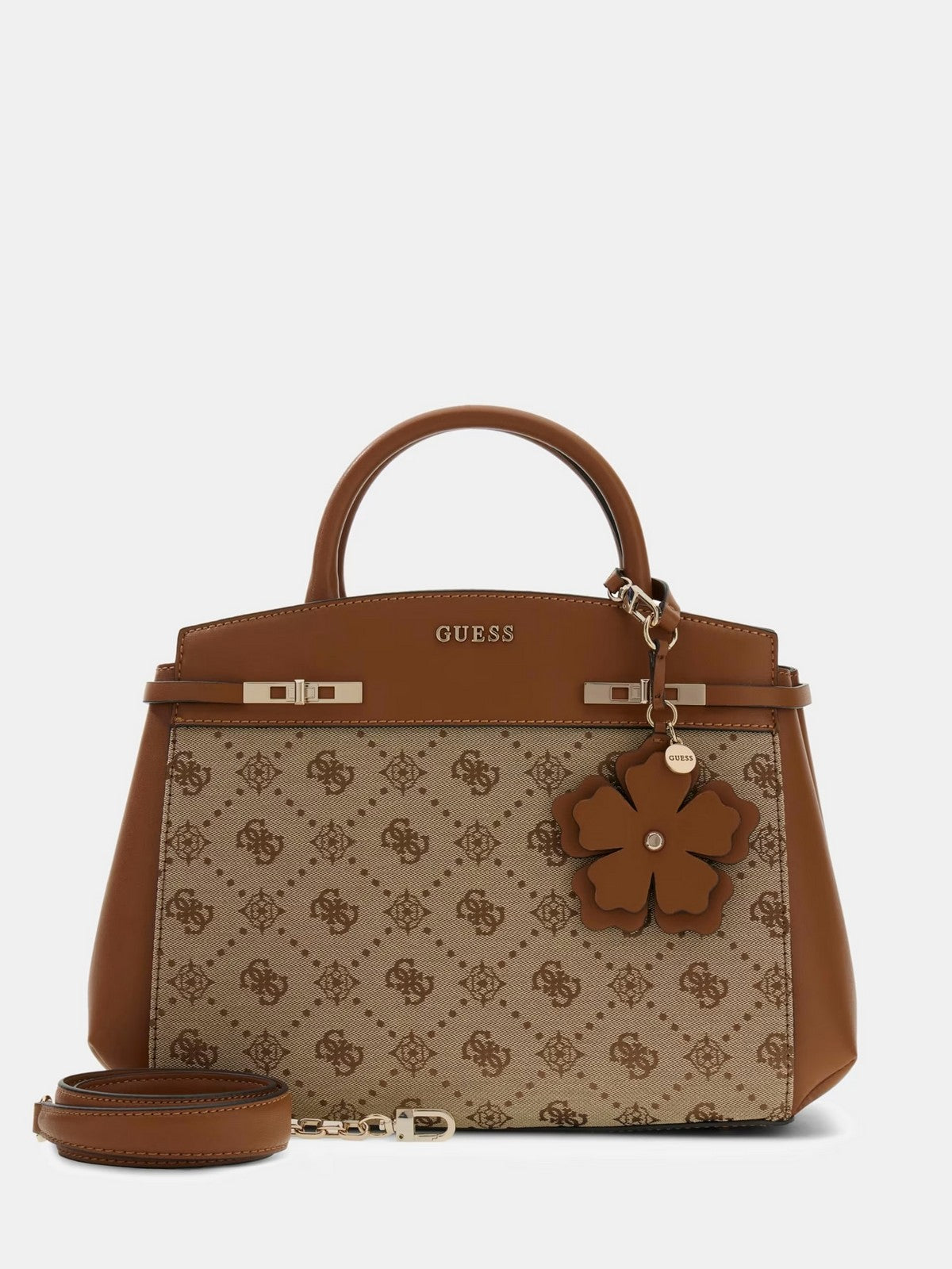 GUESS Borsa Donna MELINDA LOGO TRI COMP SATCHEL HWJP99 02060 LTL LATTE LOGO