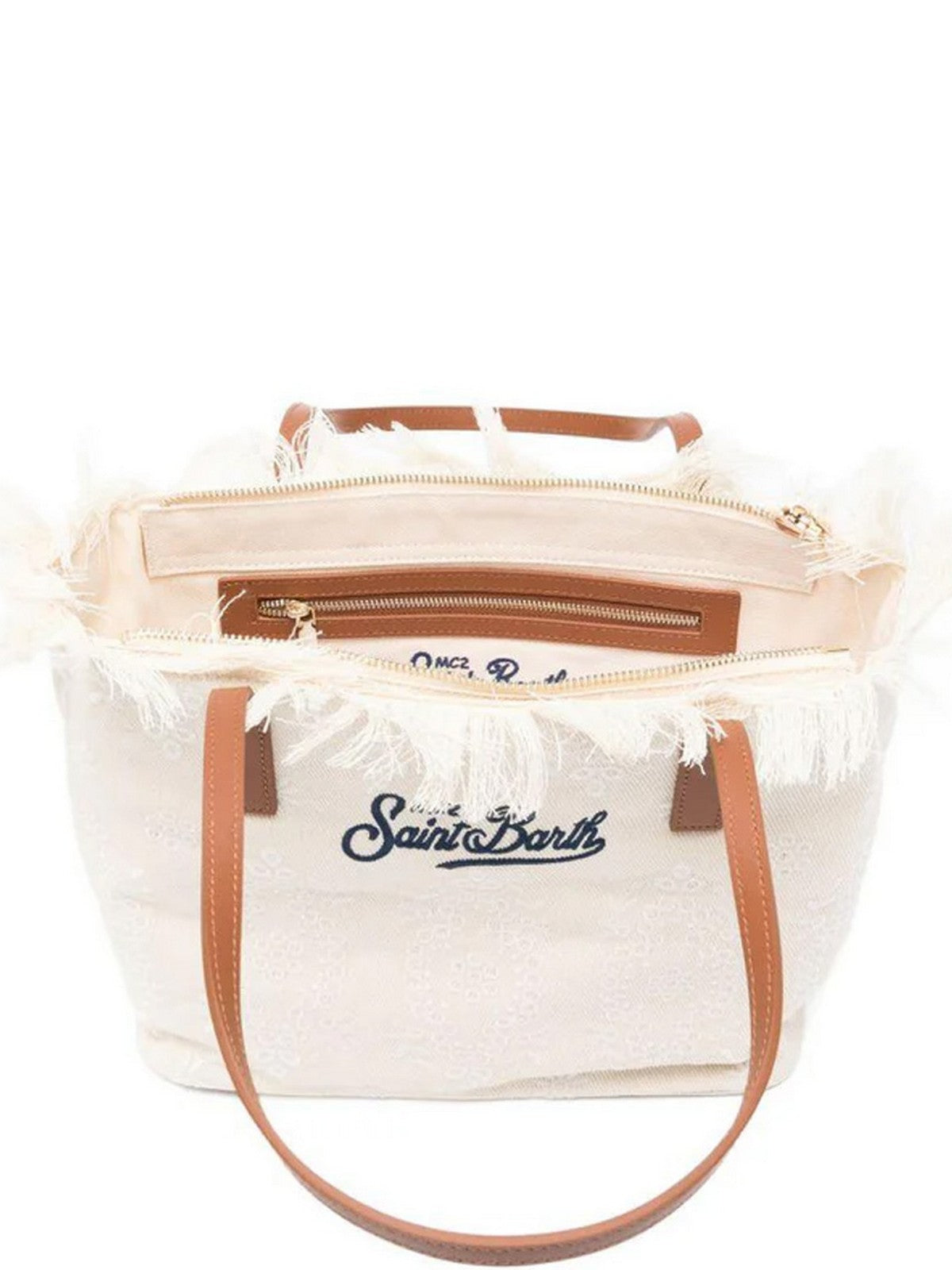 MC2 SAINT BARTH Borsa Donna CITY BAG MID FRINGE 01034L SANGALLO 10 EMB