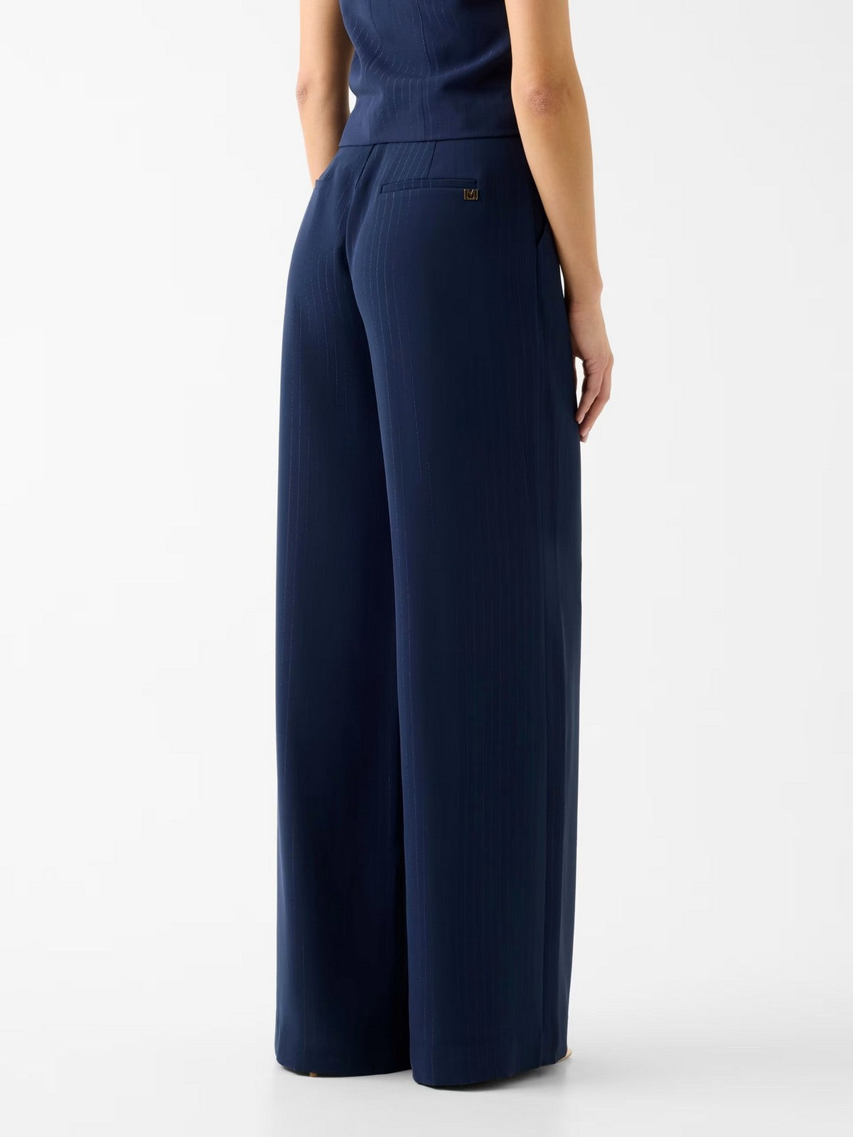 MARCIANO Pantalone Donna NICLA STRAIGHT PANTS 6RGB10 7438A FBEK SUITING BLUE PINSTRI
