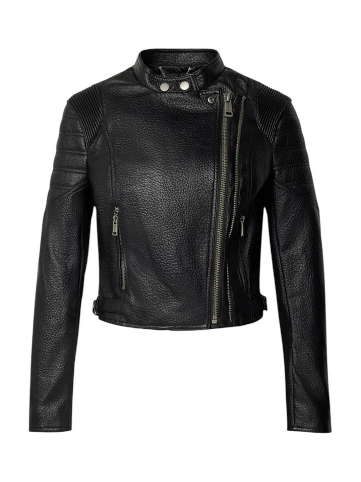 GUESS Giubbino Donna JEANNINE PU STITCHED JACKET W5YL19 WHDS0 JBLK Jet Black A996