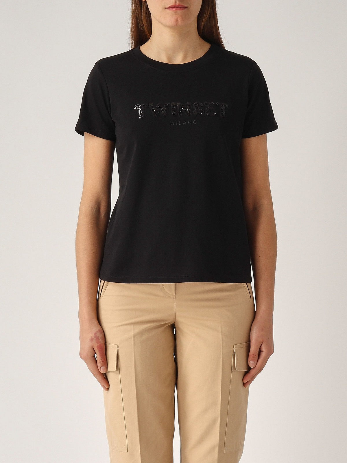 TWINSET T-shirt Donna 251TP2070 00006 Nero gioboutiqueweb