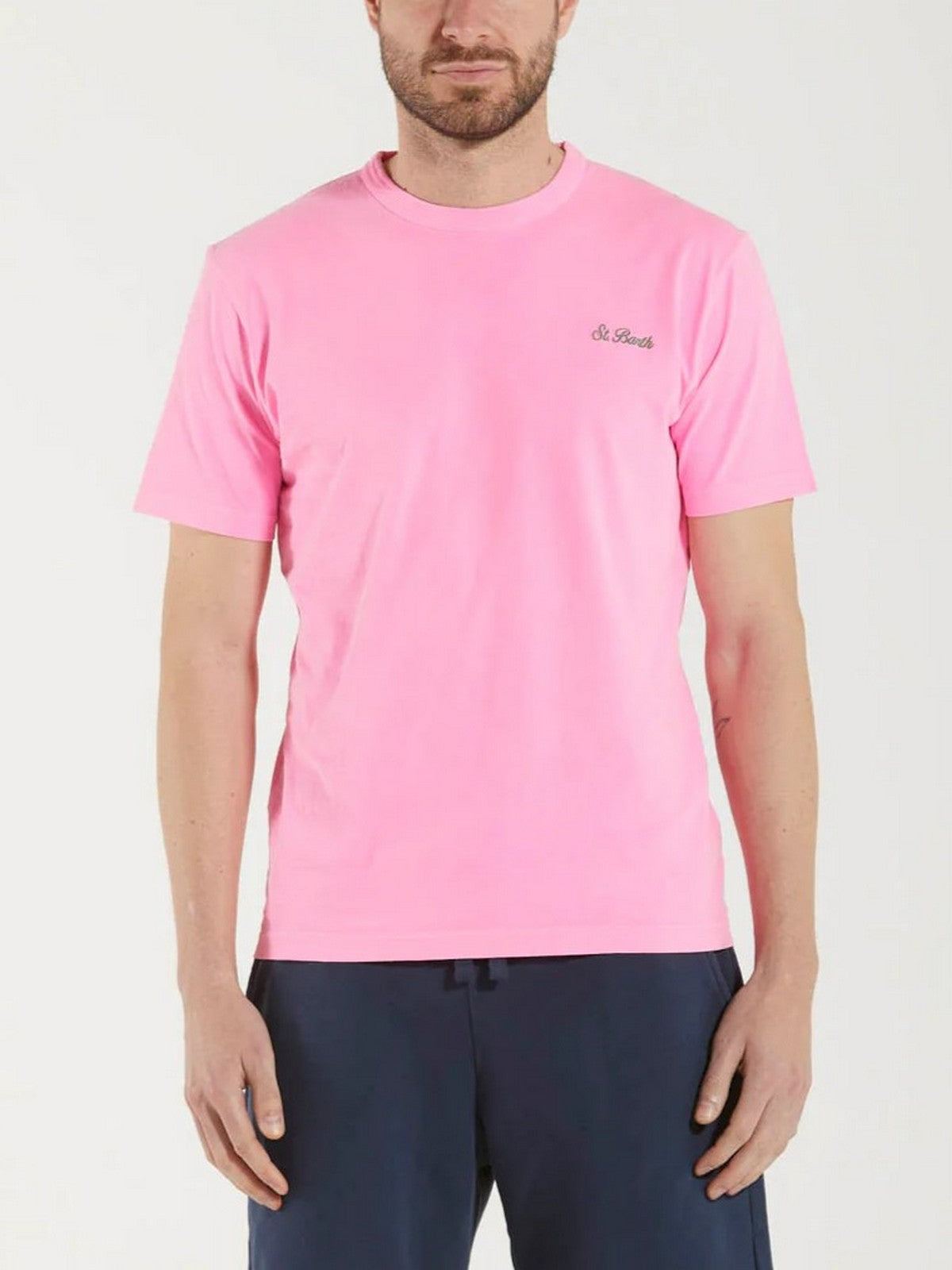 MC2 Saint Barth T-shirt and men's pole Desser 01823F Rosa