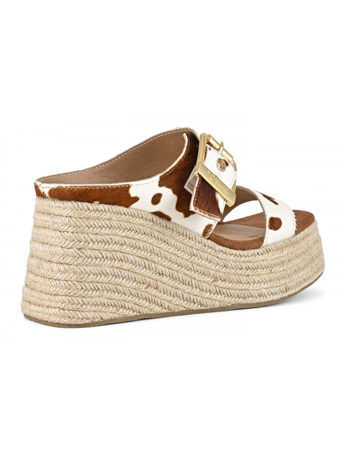 COLORS OF CALIFORNIA Sandalo Donna jute wedge sandal in pony hair HC.MALIBU04 COW COW gioboutiqueweb