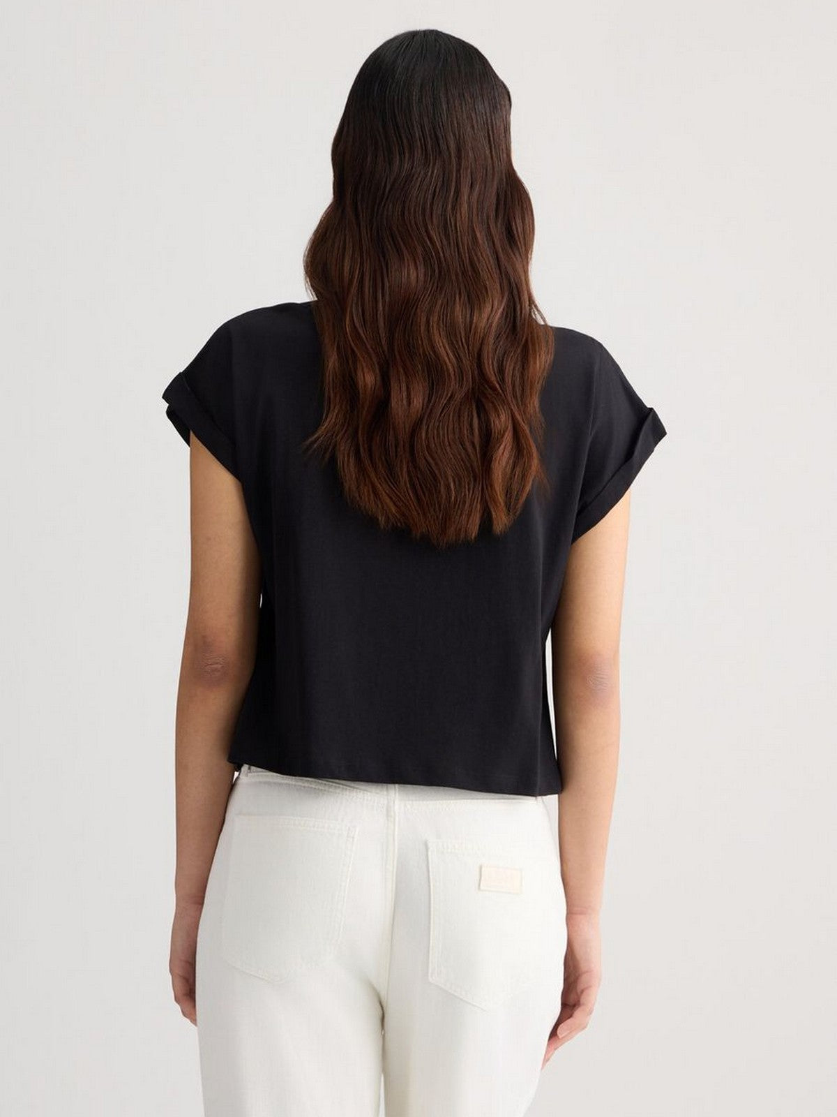 LIU JO BEACHWEAR T-shirt Donna VA5151JS923 N9241 Nero/strass bicolor gioboutiqueweb