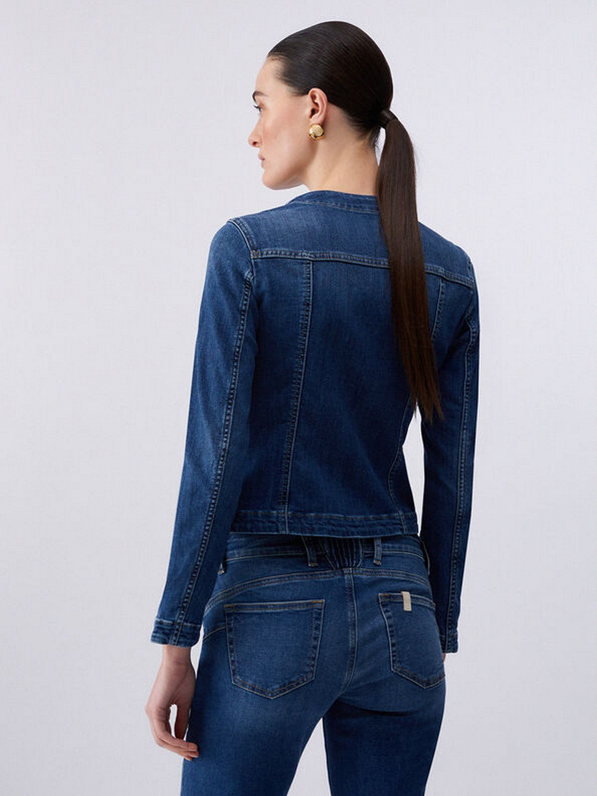 LIU JO BLUE DENIM Giubbino Donna UA6260D0275 78988 Den.Blue dk.buttons