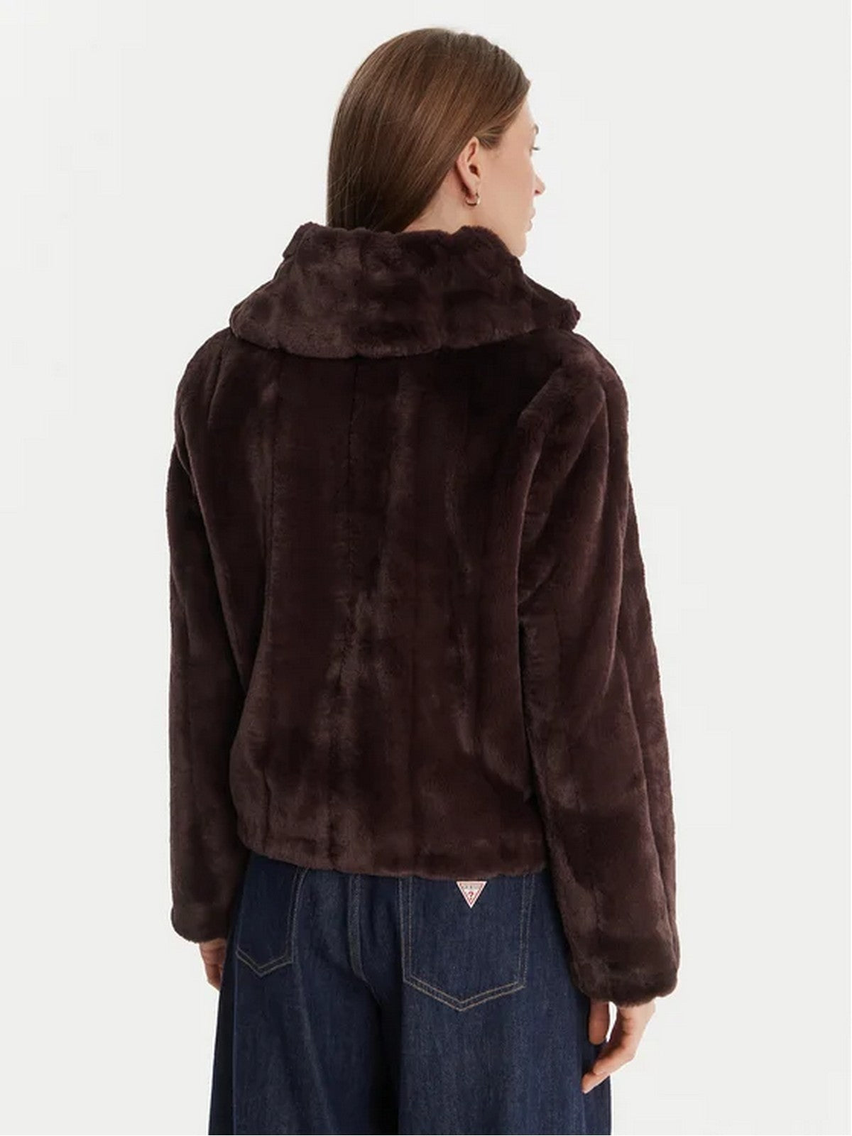 GUESS Pelliccia Donna NEW SOPHY JACKET W0BL0N WDCH0 A11R COLD BREW