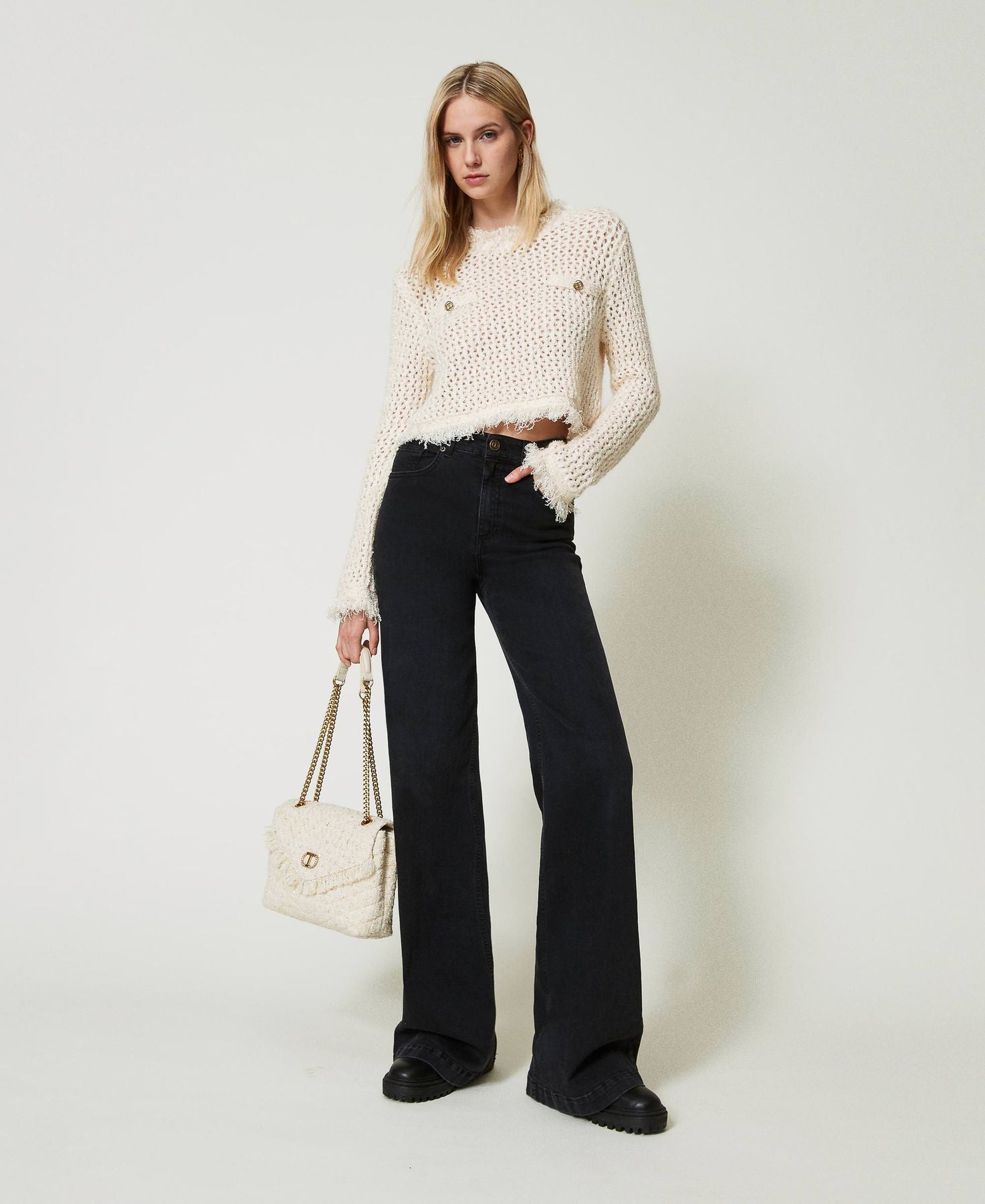 Twinset Bag woman Dreamy Tweed 242TB7200 11748 White