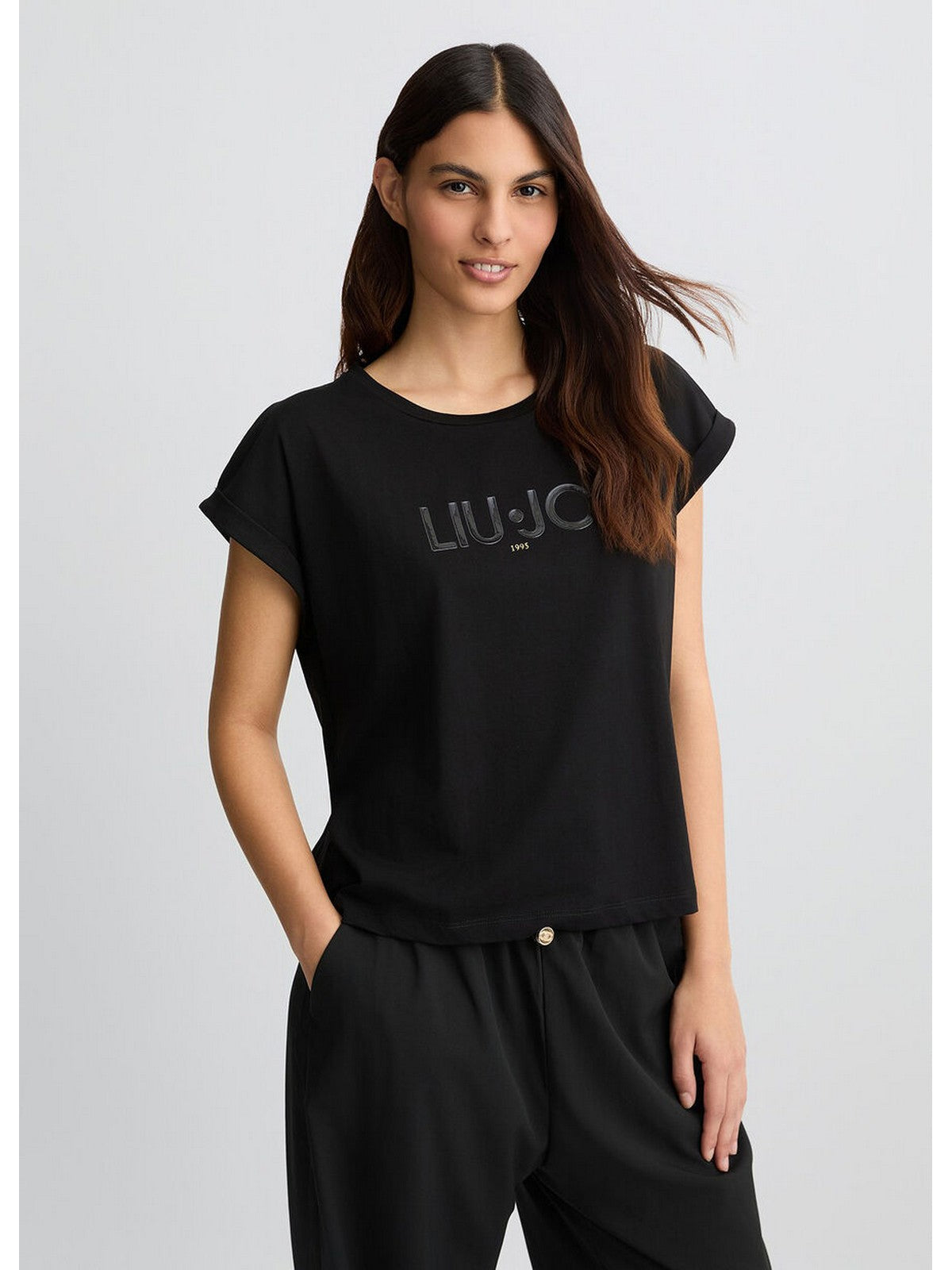 LIU JO SPORT T-shirt Donna TA5181JS003 W9415 NERO/LIUJO gioboutiqueweb