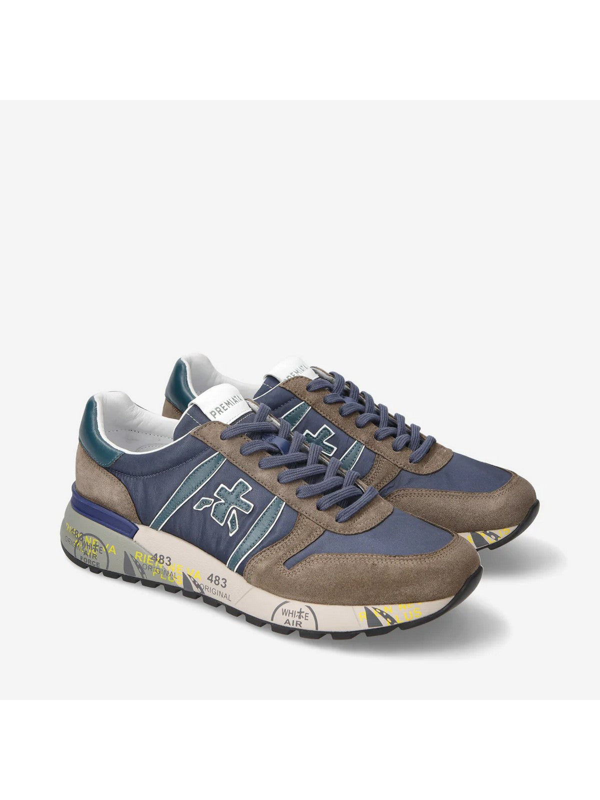 PREMIATA Sneaker Uomo LANDER VAR 6400 Blu gioboutiqueweb