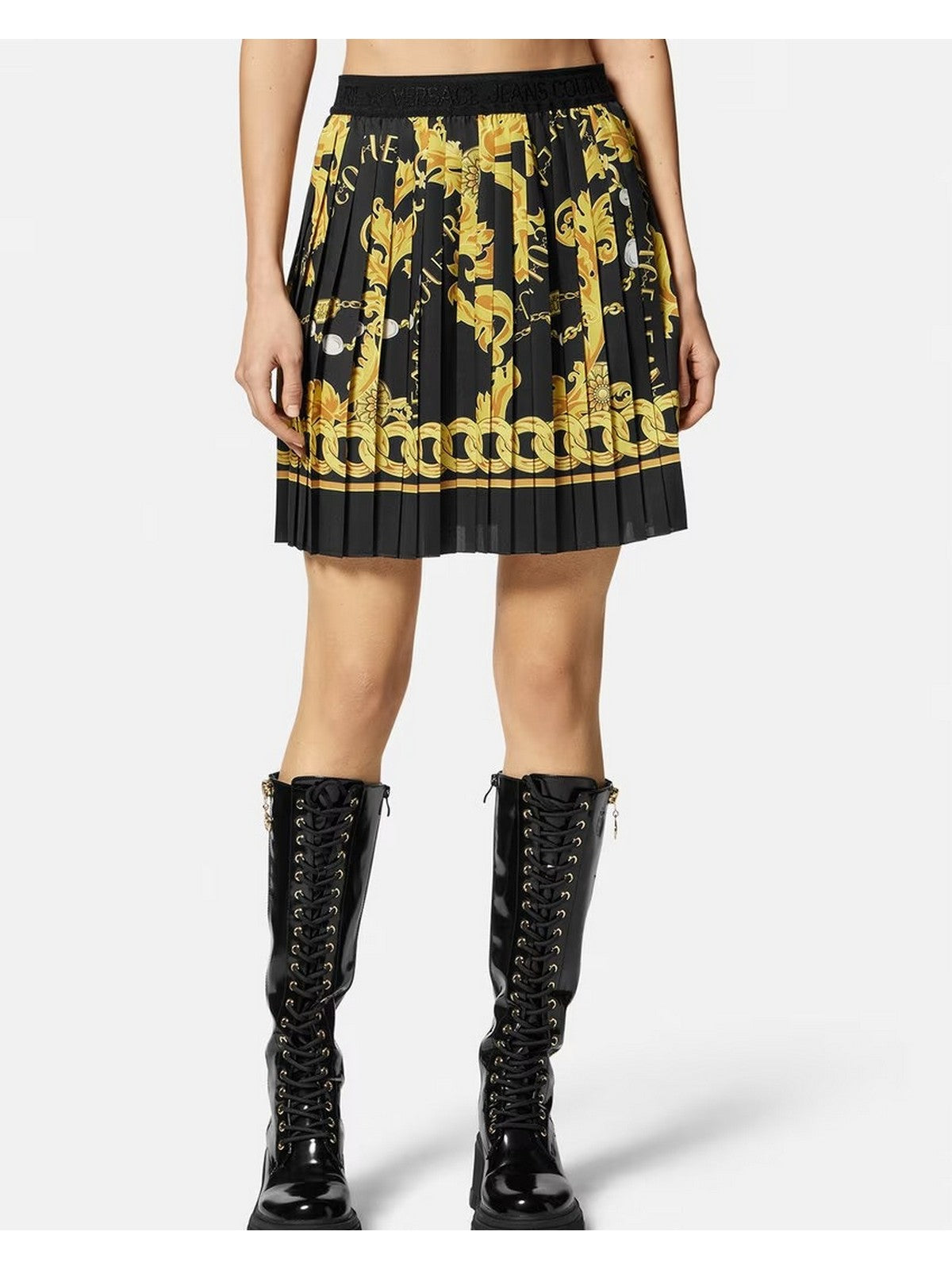 Versace Jeans Couture Frau Rock 75 haee8a0 NS313 G89 Schwarz