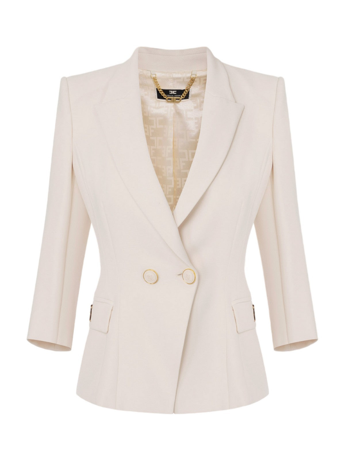 ELISABETTA FRANCHI Giacca Donna GIT6141E2 193 Avorio gioboutiqueweb