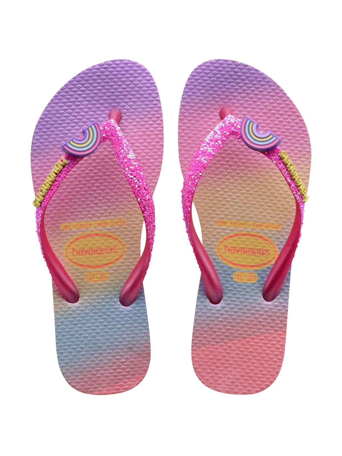 HAVAIANAS Infradito Bambine e ragazze hav. kids slim glitter 4146976.2139 Rosa gioboutiqueweb