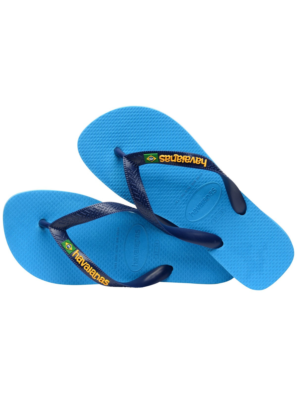 HAVAIANAS Infradito Unisex adulto Hav. Brasil logo 4110850.6946 Turchese gioboutiqueweb