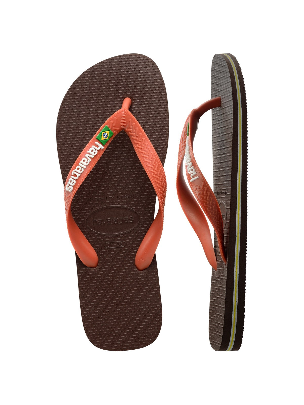 HAVAIANAS Infradito Unisex adulto Hav. Brasil logo 4110850.3059 Marrone gioboutiqueweb