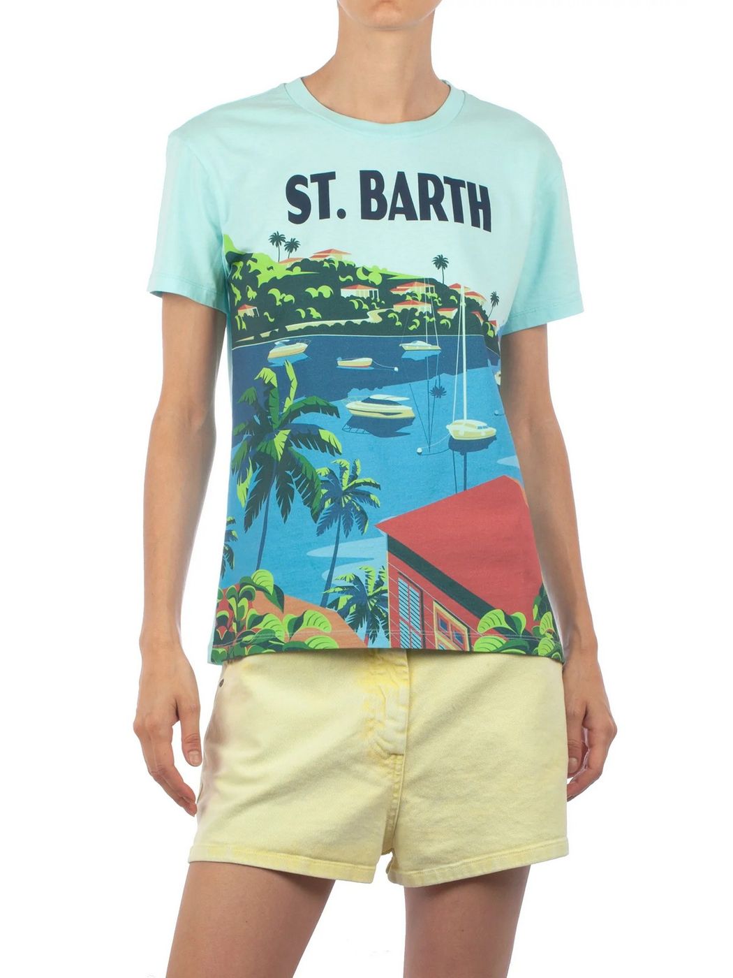 MC2 Saint Barth T-shirt et femmes Pole Emilie 00715B Bleu