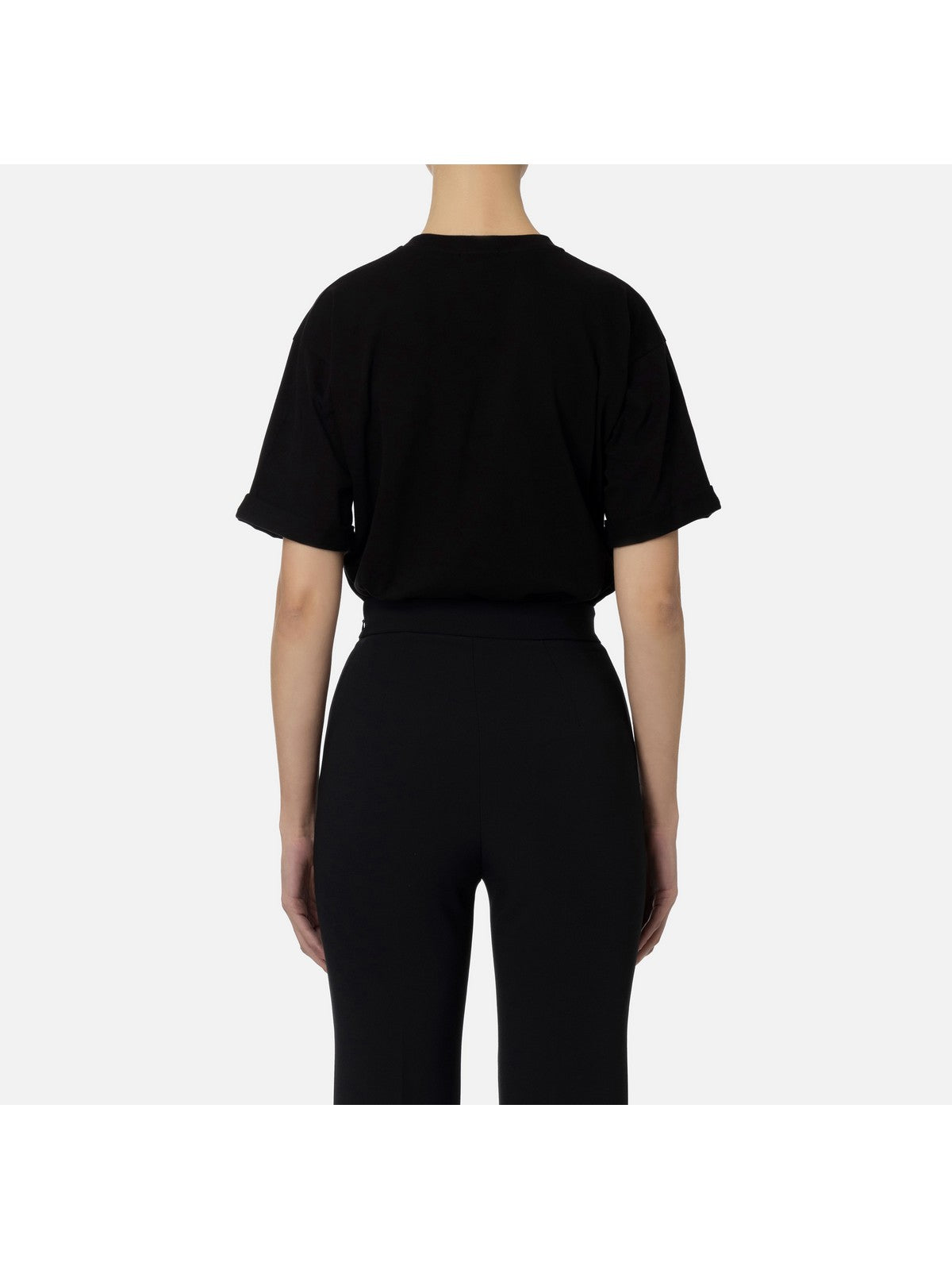 ELISABETTA FRANCHI T-Shirt e Polo Donna MA02341E2 110 Nero gioboutiqueweb