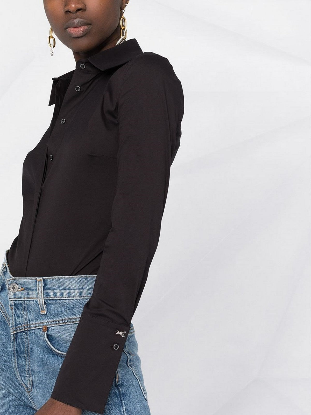 PATRIZIA PEPE Camicia Donna CC0355 A01 K103 Nero gioboutiqueweb
