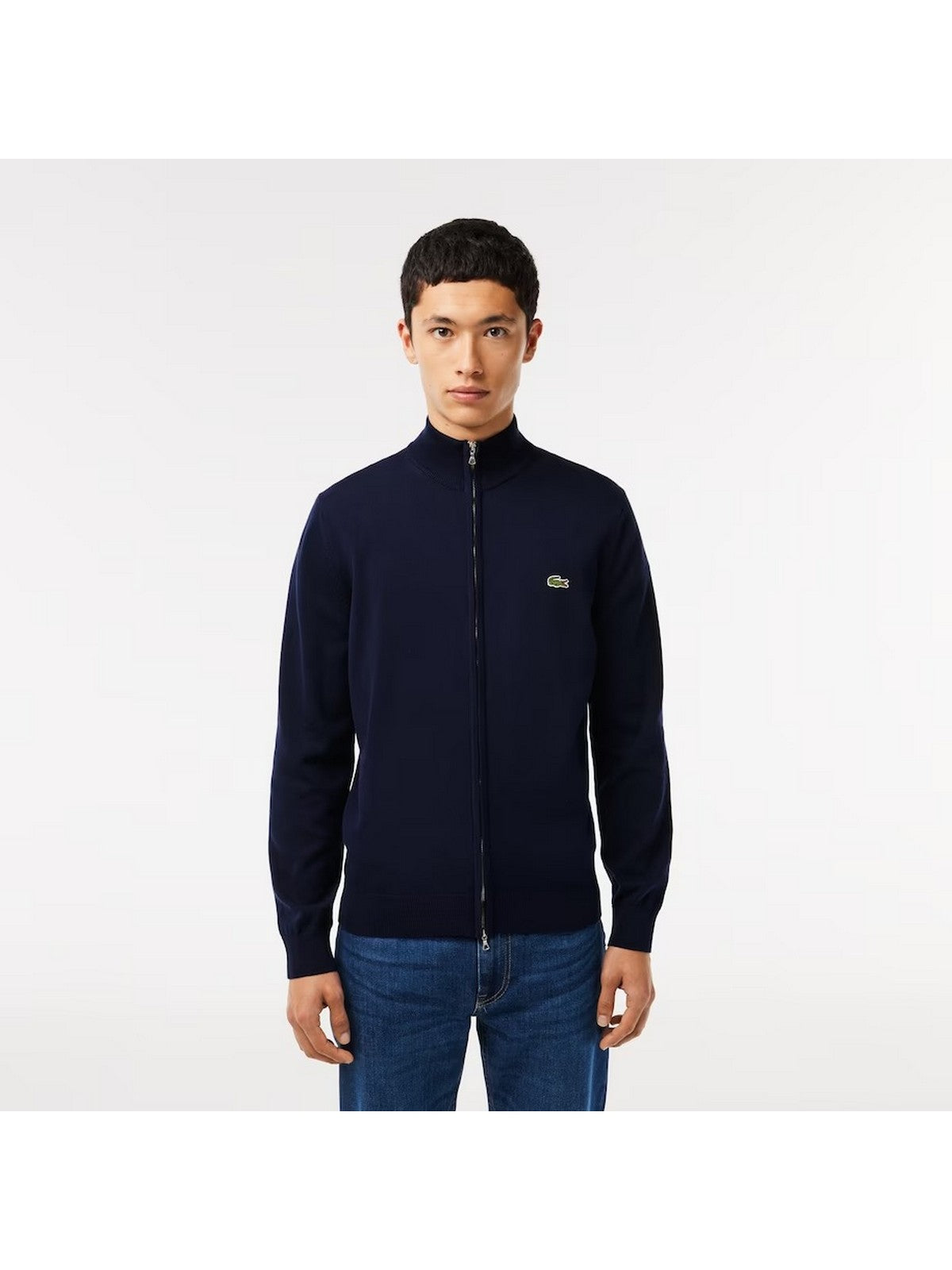 LACOSTE Cardigan Uomo AH1957 166 Blu gioboutiqueweb