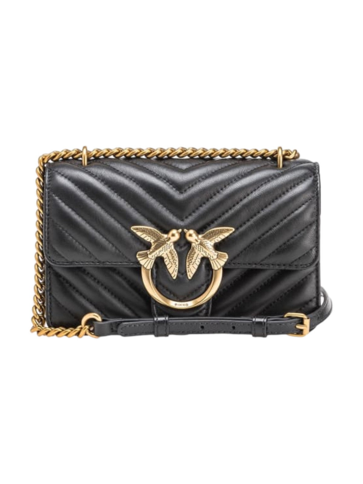 PINKO Borsa Donna Love one mini 100074-A0GK Z99Q Nero gioboutiqueweb