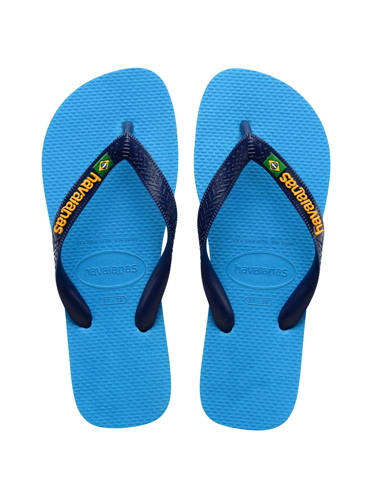 HAVAIANAS Infradito Unisex adulto Hav. Brasil logo 4110850.6946 Turchese gioboutiqueweb