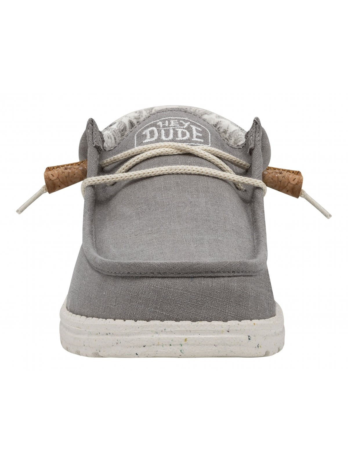 DUDE Mocassino Uomo Wally linen natural HD.40015 030 Grigio gioboutiqueweb