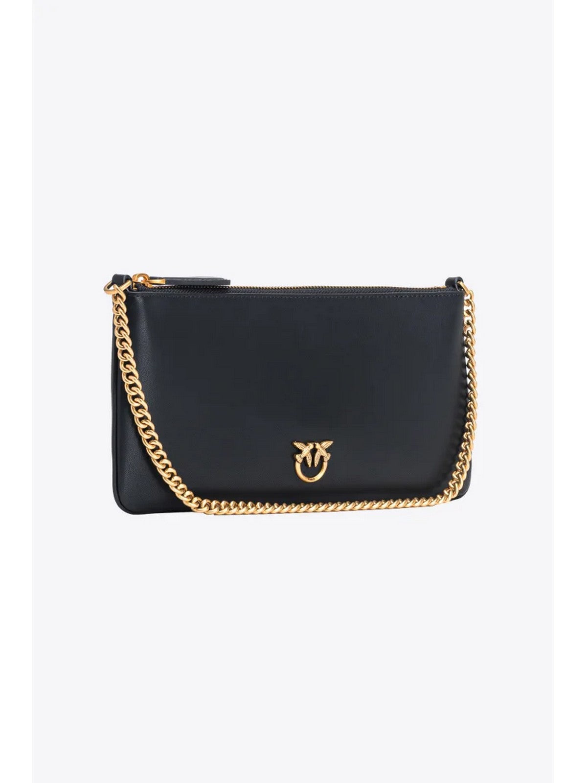 PINKO Pochette Donna Horizzontal flat 102747-A0F1 Z99Q NERO-ANTIQUE GOLD gioboutiqueweb