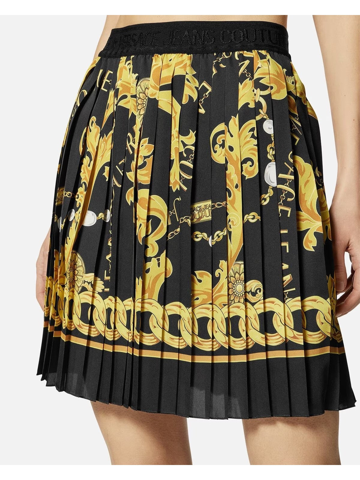 Versace Jeans Couture Frau Rock 75 haee8a0 NS313 G89 Schwarz