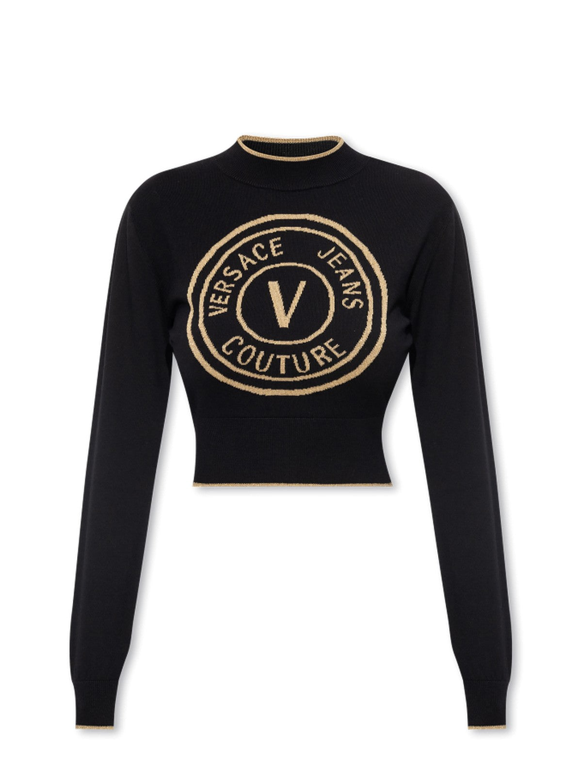 VERSACE JEANS COUTURE Maglione Donna 75HAFM21 CM01A K42 Nero gioboutiqueweb
