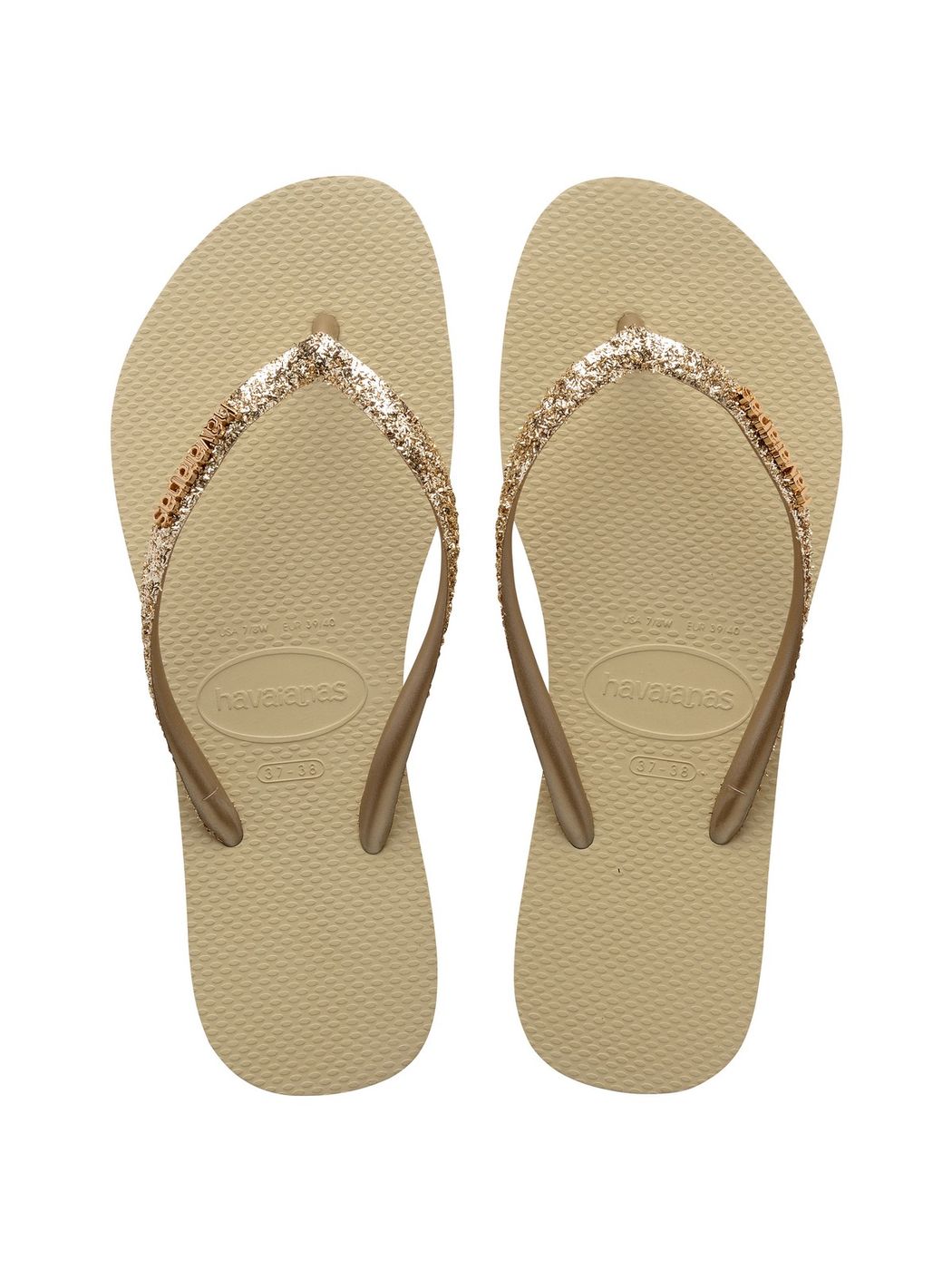 HAVAIANAS Infradito Donna Hav. Slim Glitter II 4146975.0154 Beige gioboutiqueweb