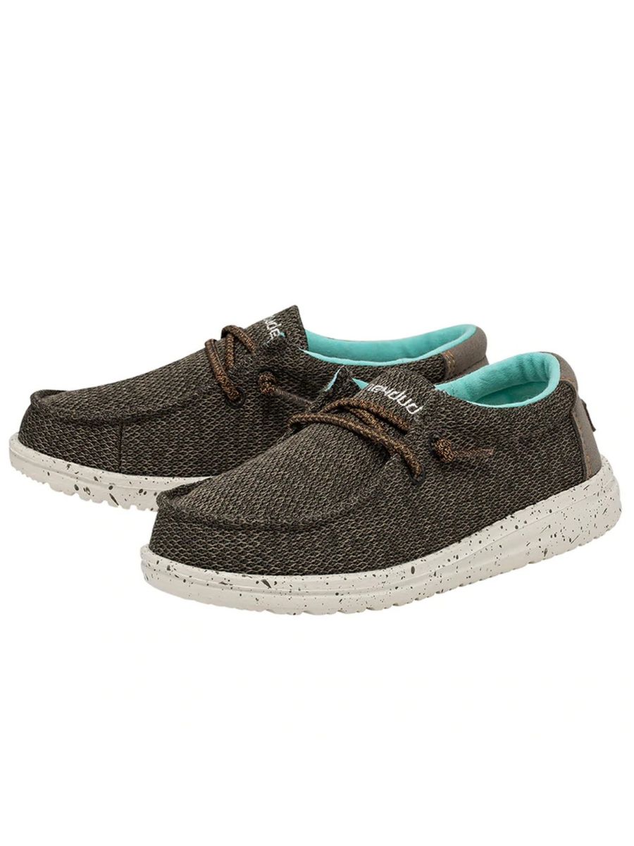 DUDE Mocassino Bambini e ragazzi Wally youth 130138702 Verde gioboutiqueweb