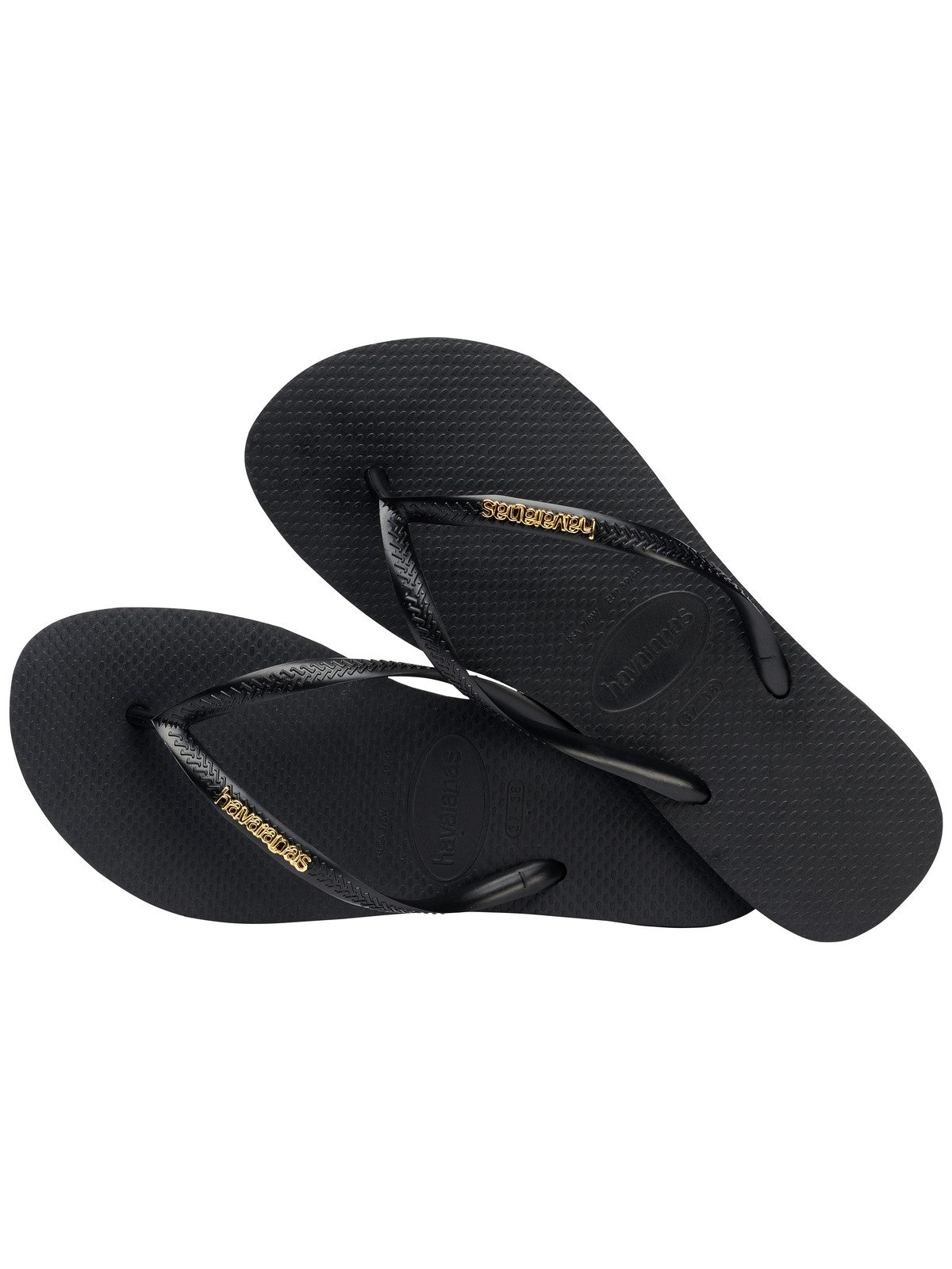 HAVAIANAS Infradito Donna Hav. Slim Logo Metallic 4119875.1924 Nero gioboutiqueweb