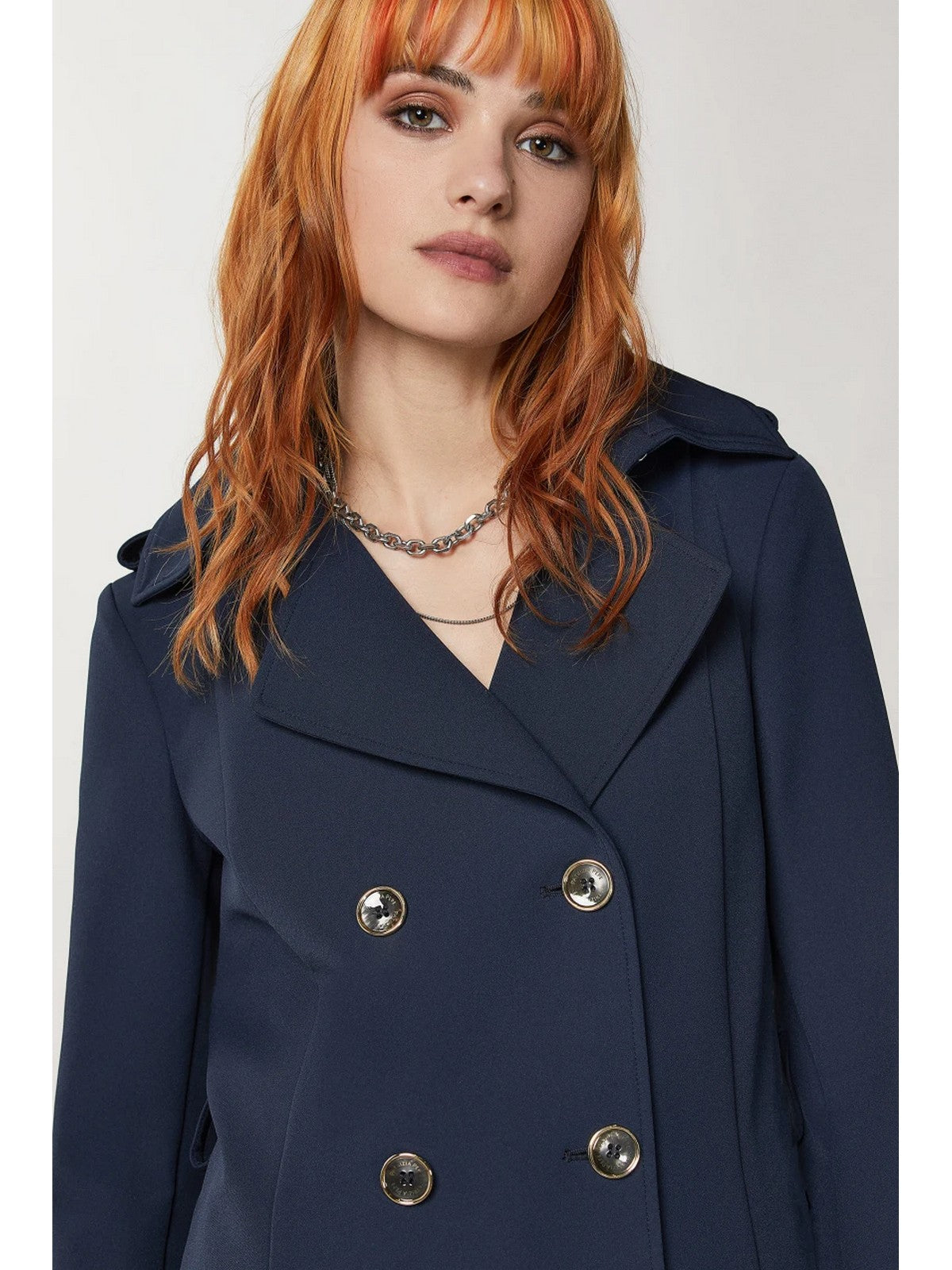 PATRIZIA PEPE Trench Donna CO0188 A2AW C789 Blu gioboutiqueweb
