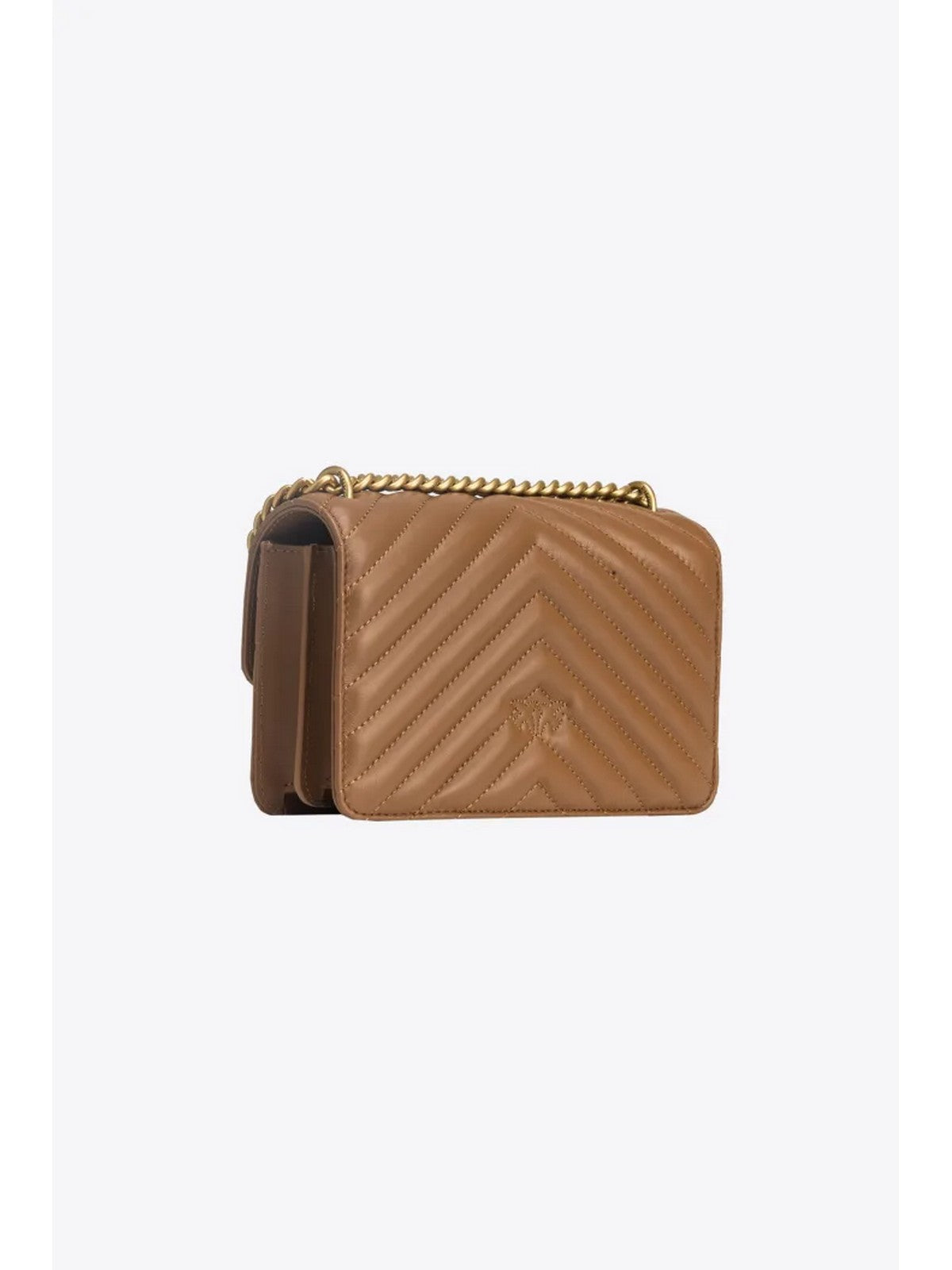 PINKO Borsa Donna Love one mini 100074-A0GK L17Q MARRONE - LEONE-ANTIQUE GOLD gioboutiqueweb