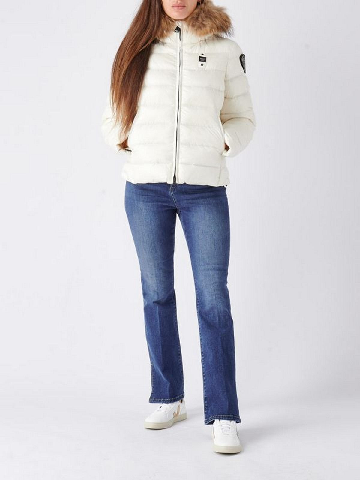 Blauer Duvet Girls and Girls 23WBLGC03210 005050 102 Blanc