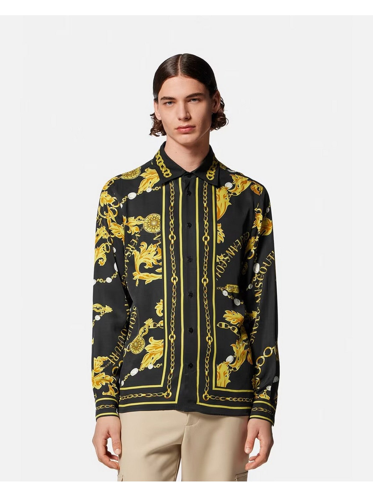 Versace Jeans Couture Men's Shirt 75GAL2RC NS315 G89 Black