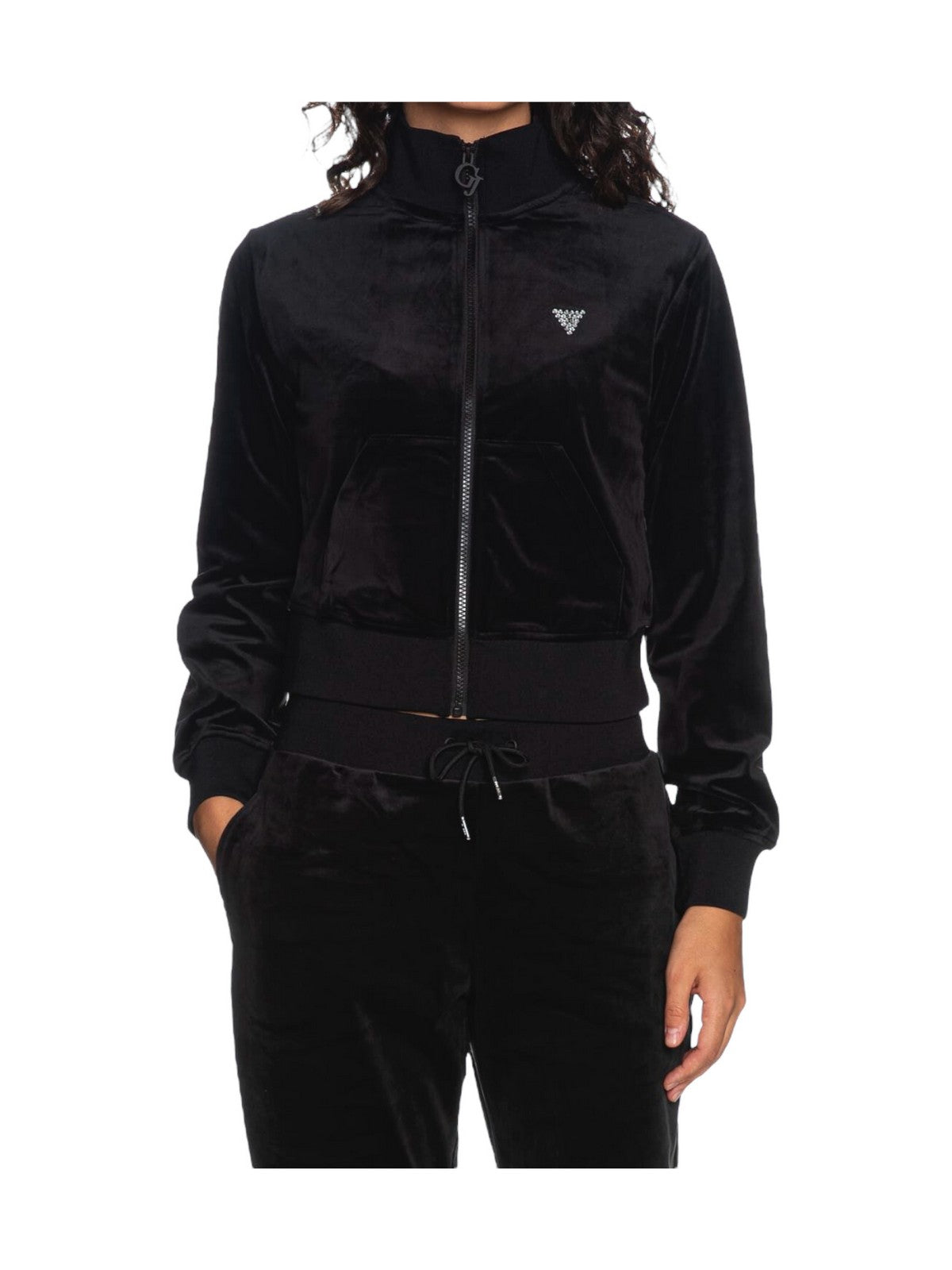 GUESS SPORT Felpa Donna V3BQ22 KBXI2 JBLK Nero gioboutiqueweb