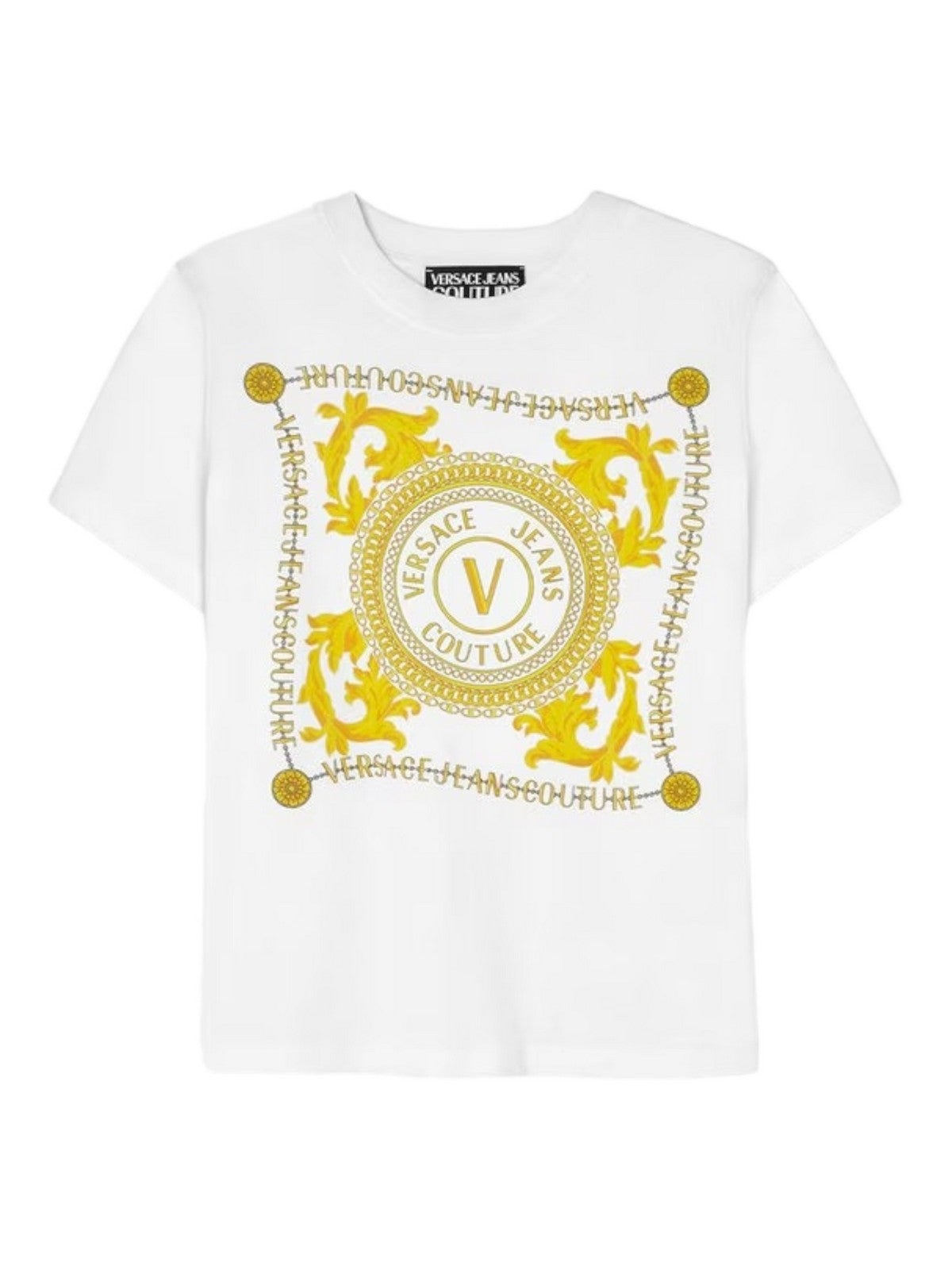 VERSACE JEANS COUTURE T-Shirt e Polo Donna 75HAHF07 CJ00F G03 Bianco gioboutiqueweb