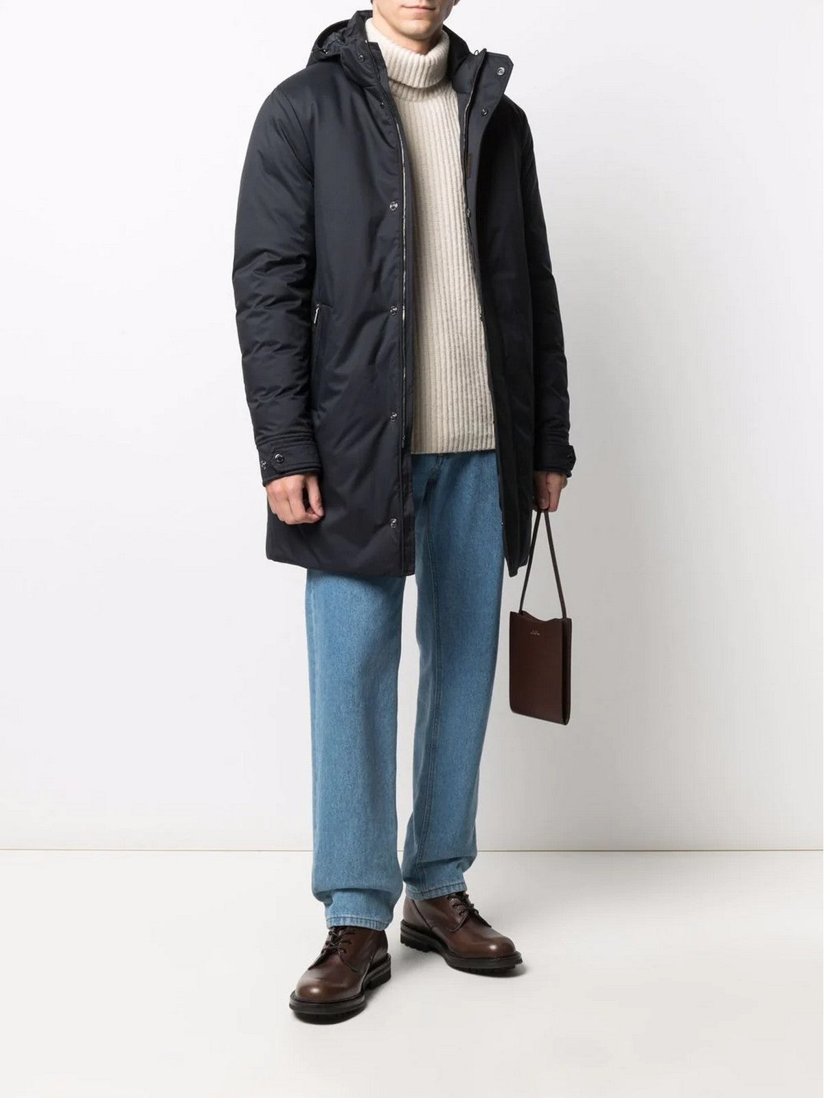 Moorer Men's Jacket Vermont-Ads Mouca100028 U0402 Blue