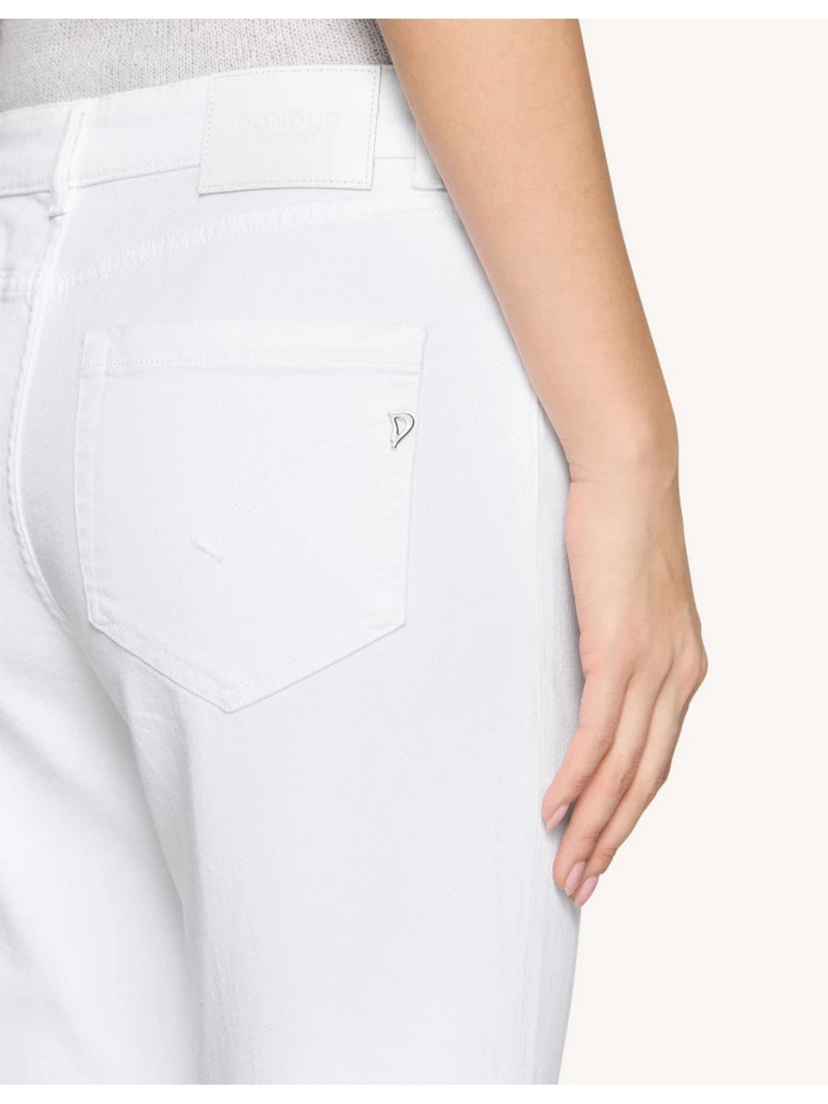 DONDUP Pantalone Donna Koons gioiello DP268B BS0030D PTD 000 Bianco gioboutiqueweb